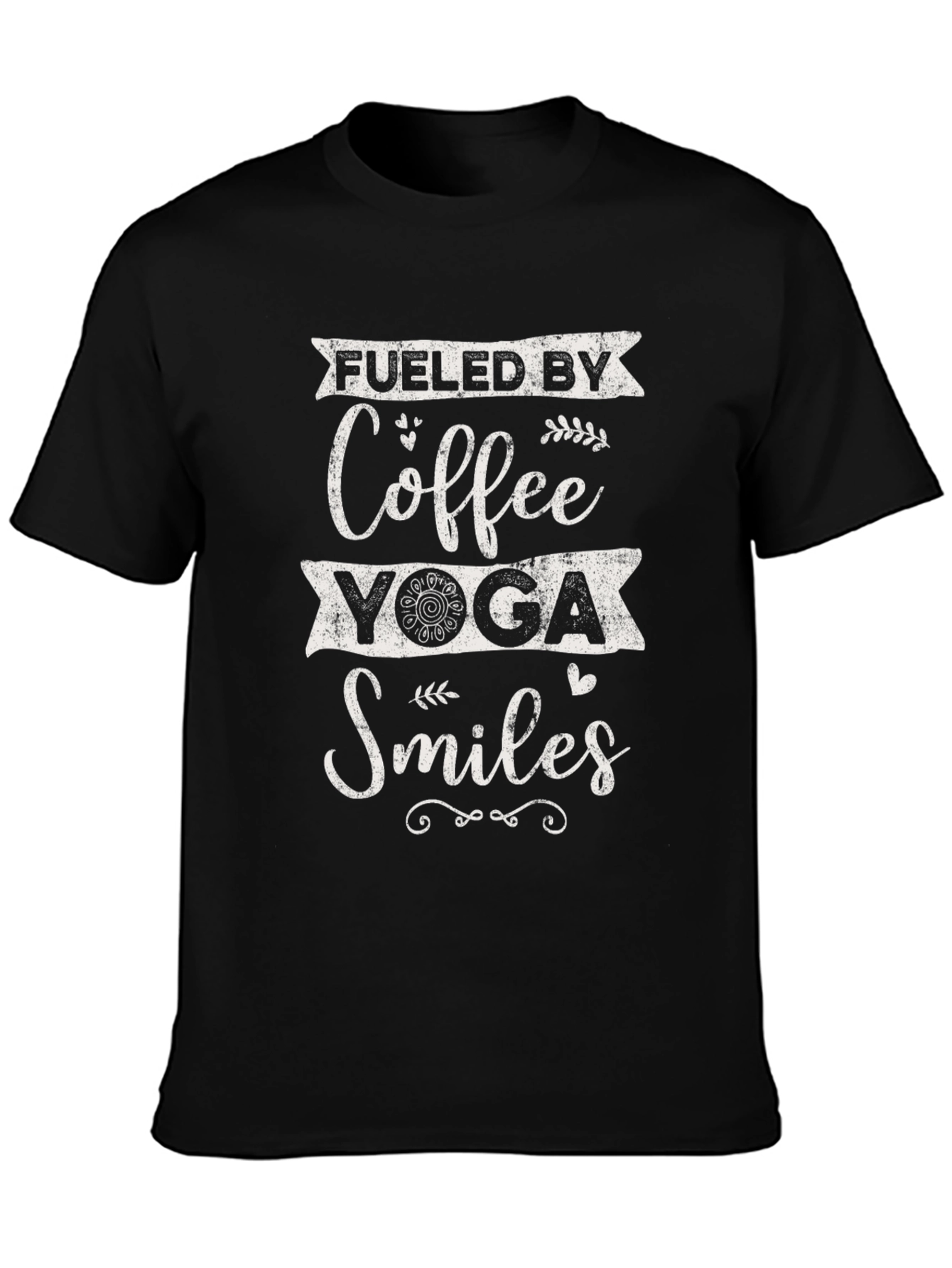 Fueled By Coffee Yoga and Smiles T-Shirt