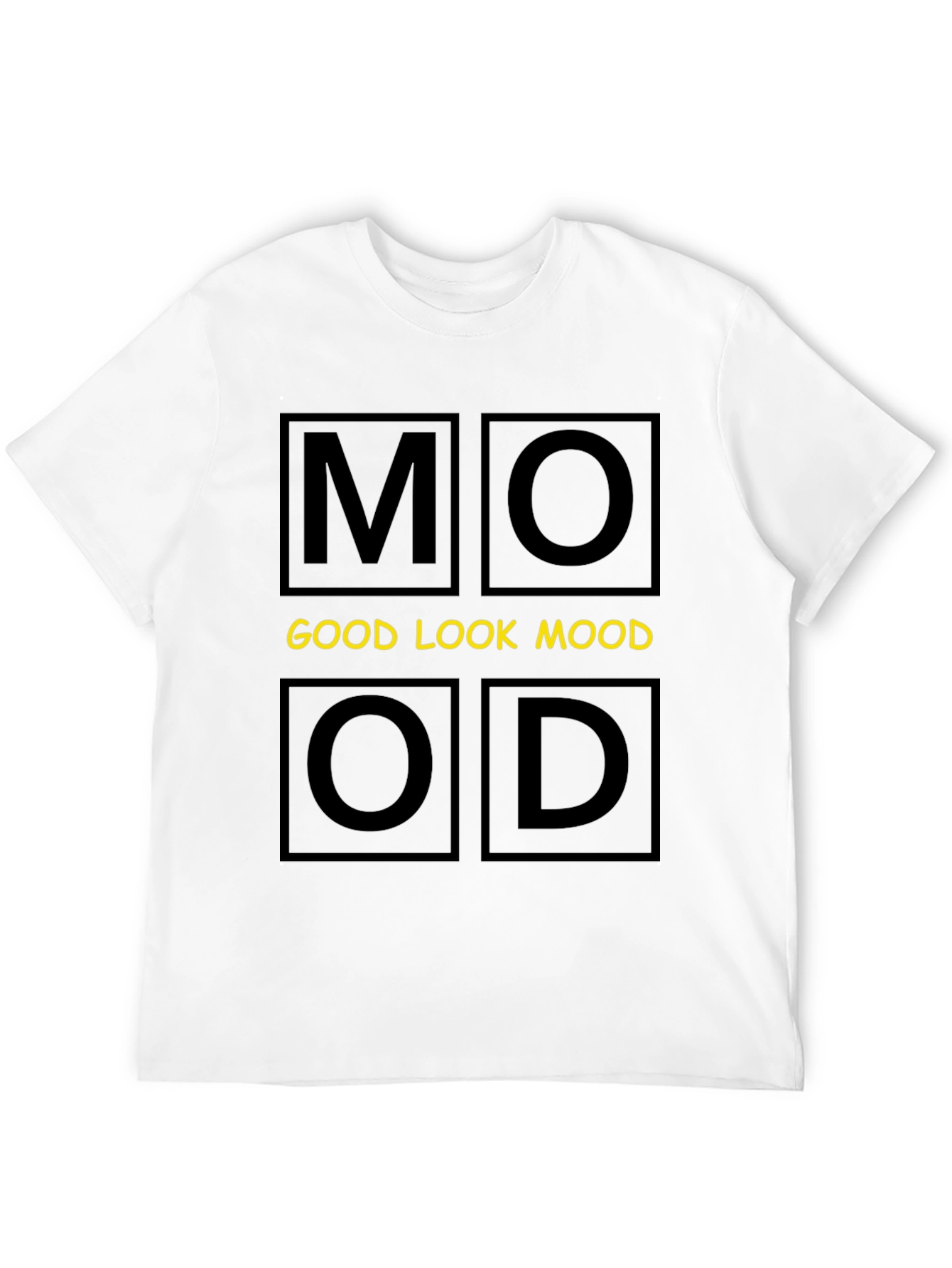 Good Look Mood Graphic Tee - Trendy Black T-Shirt