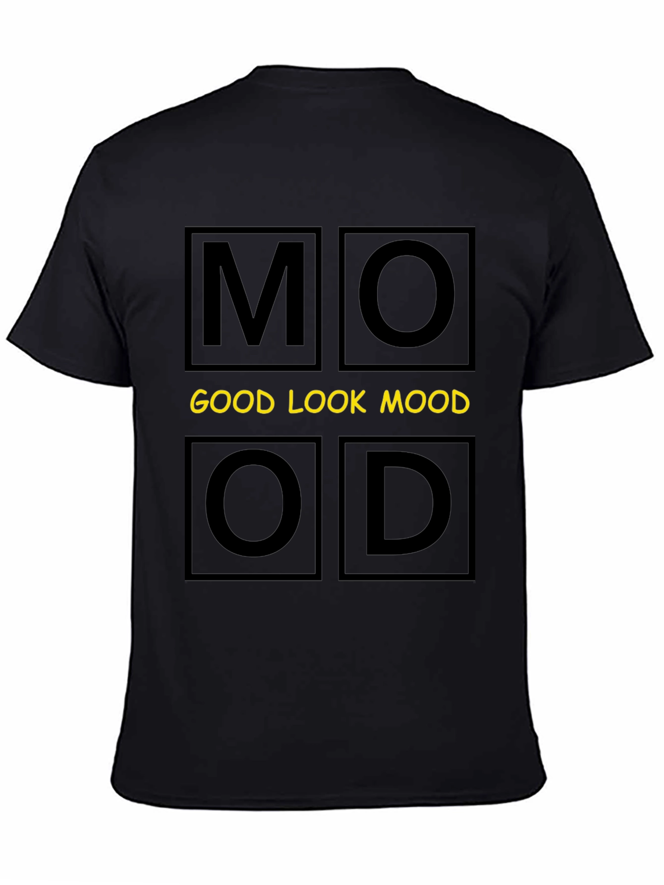 Good Look Mood Graphic Tee - Trendy Black T-Shirt