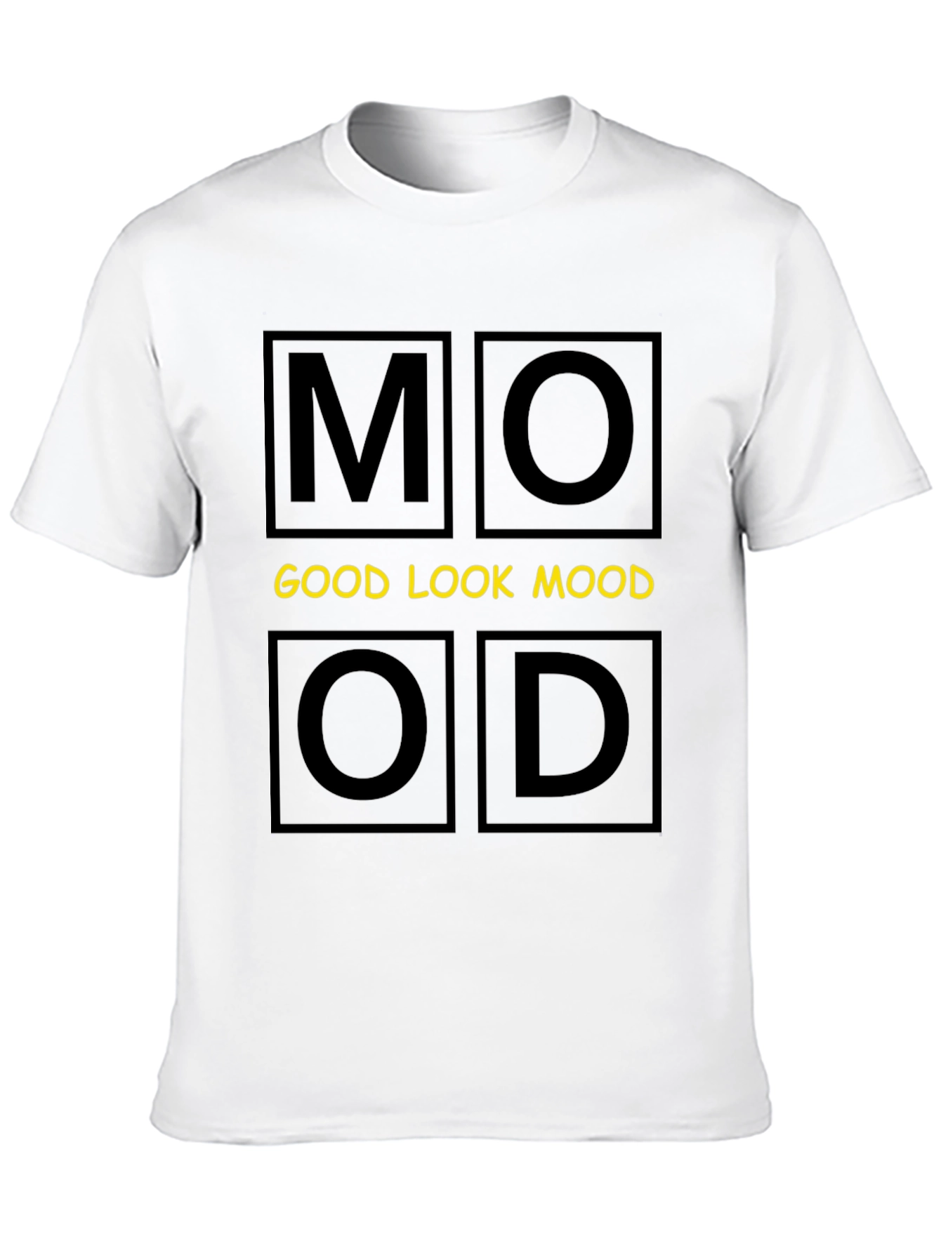 Good Look Mood Graphic Tee - Trendy Black T-Shirt