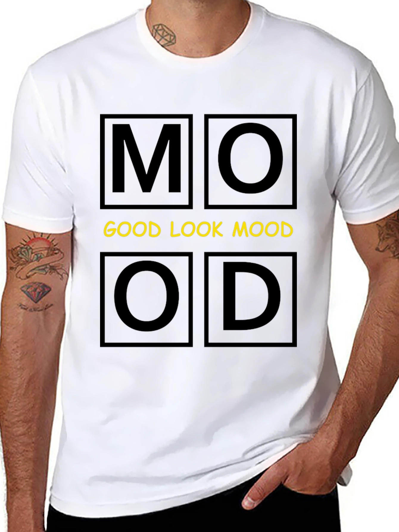 Good Look Mood Graphic Tee - Trendy Black T-Shirt