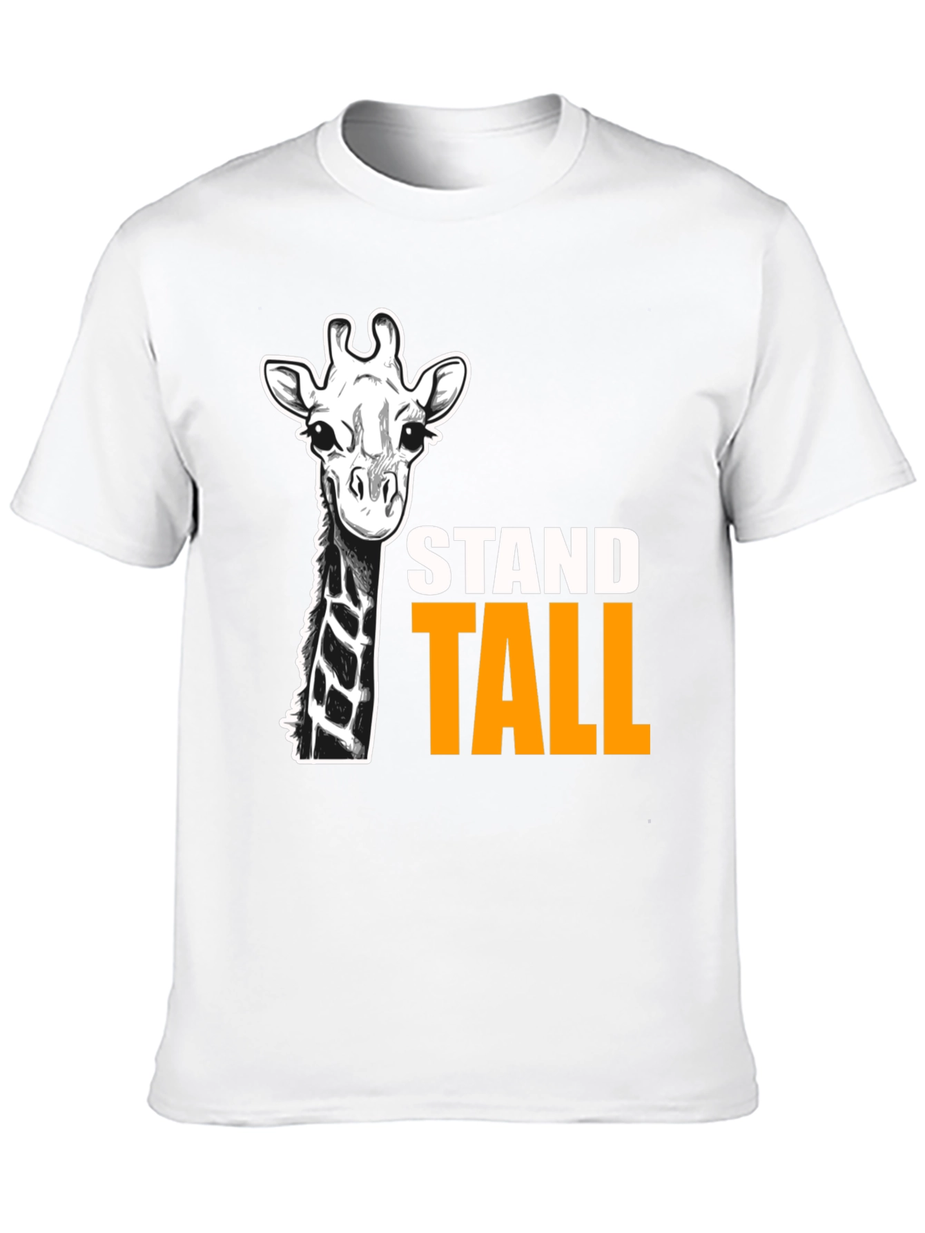 Stand Tall Giraffe Graphic T-Shirt - Black