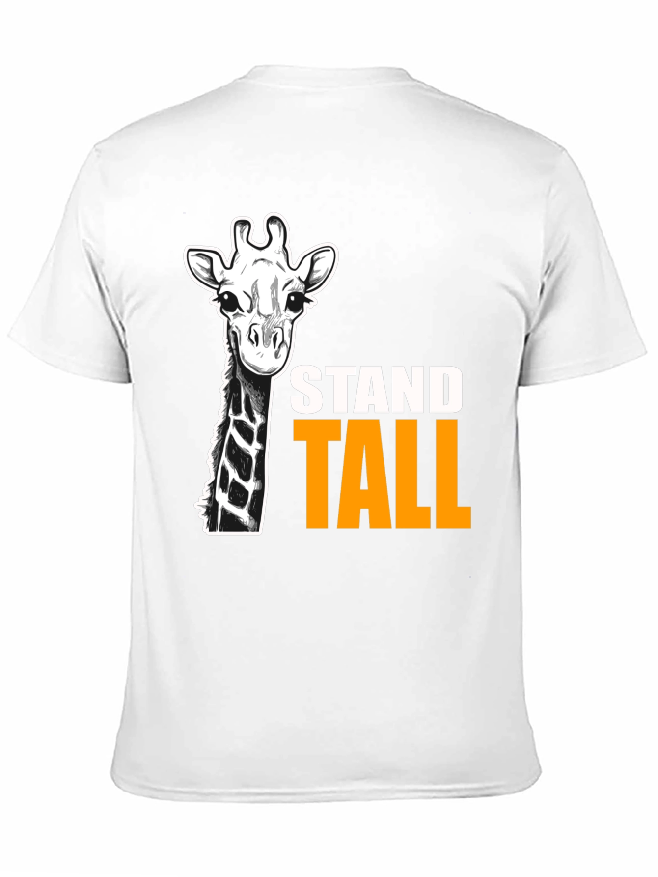 Stand Tall Giraffe Graphic T-Shirt - Black