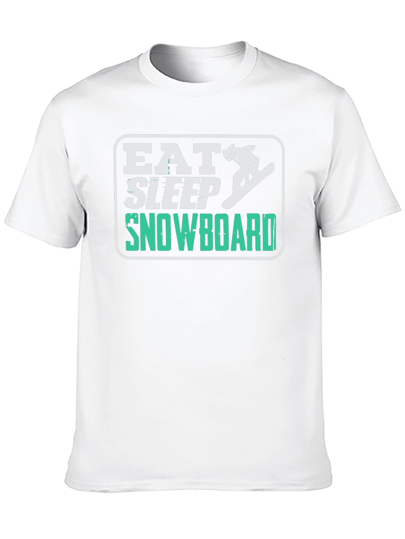 Eat Sleep Snowboard Graphic Tee - Black Casual T-Shirt