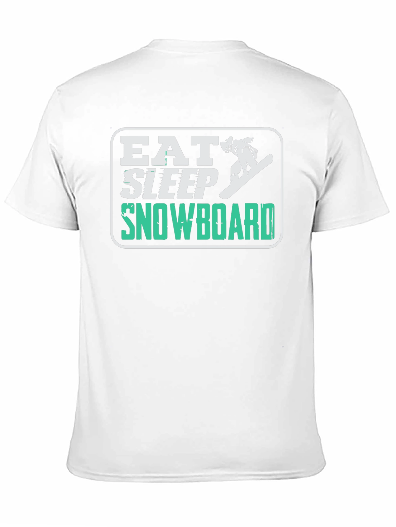 Eat Sleep Snowboard Graphic Tee - Black Casual T-Shirt