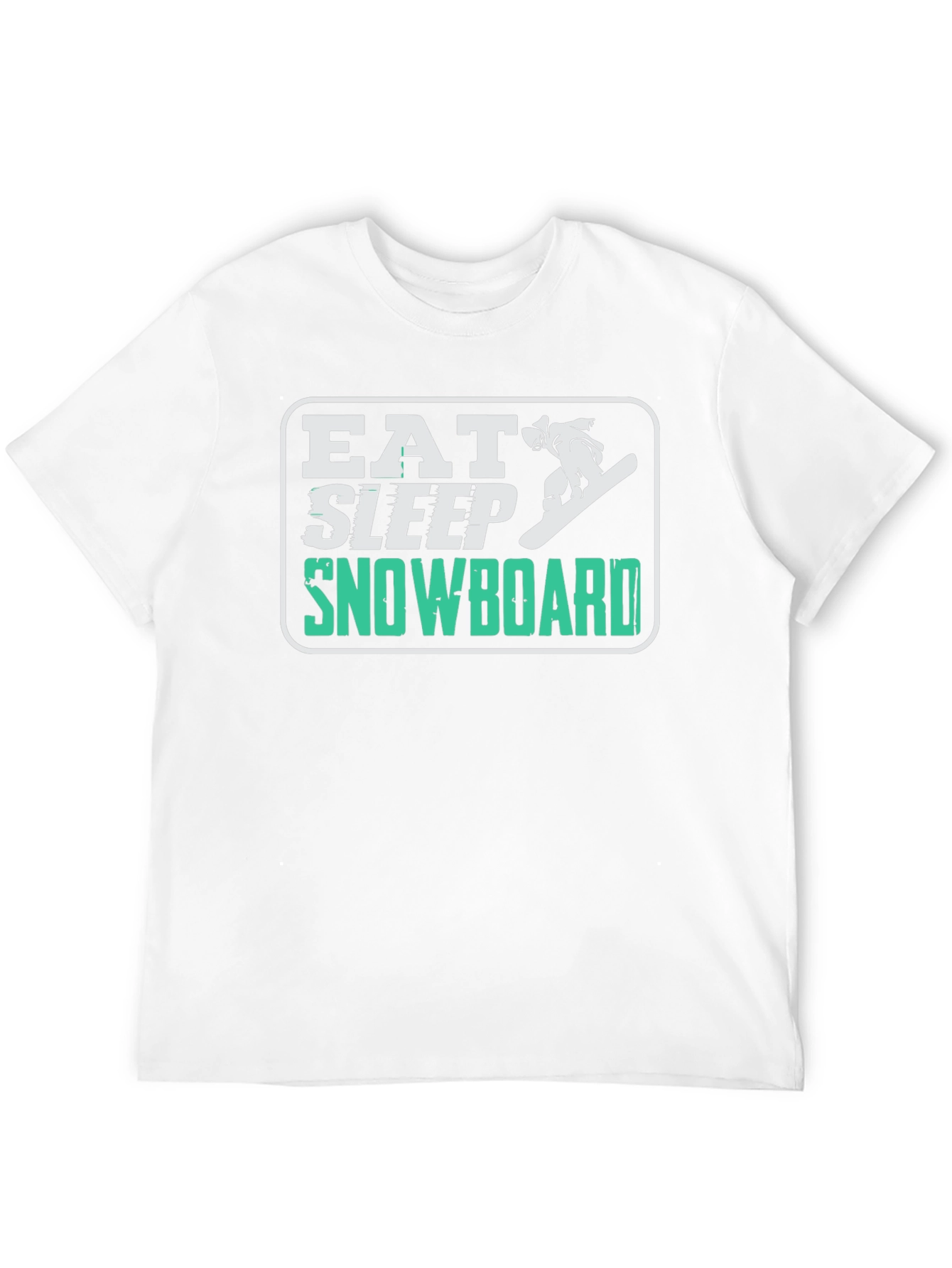 Eat Sleep Snowboard Graphic Tee - Black Casual T-Shirt