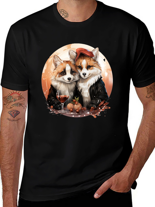 Fox Couple Graphic T-Shirt - Unique Design