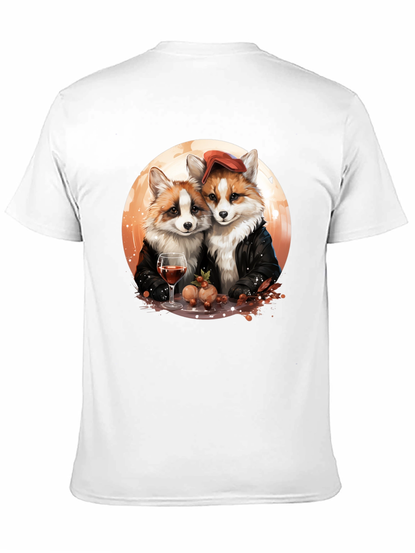 Fox Couple Graphic T-Shirt - Unique Design