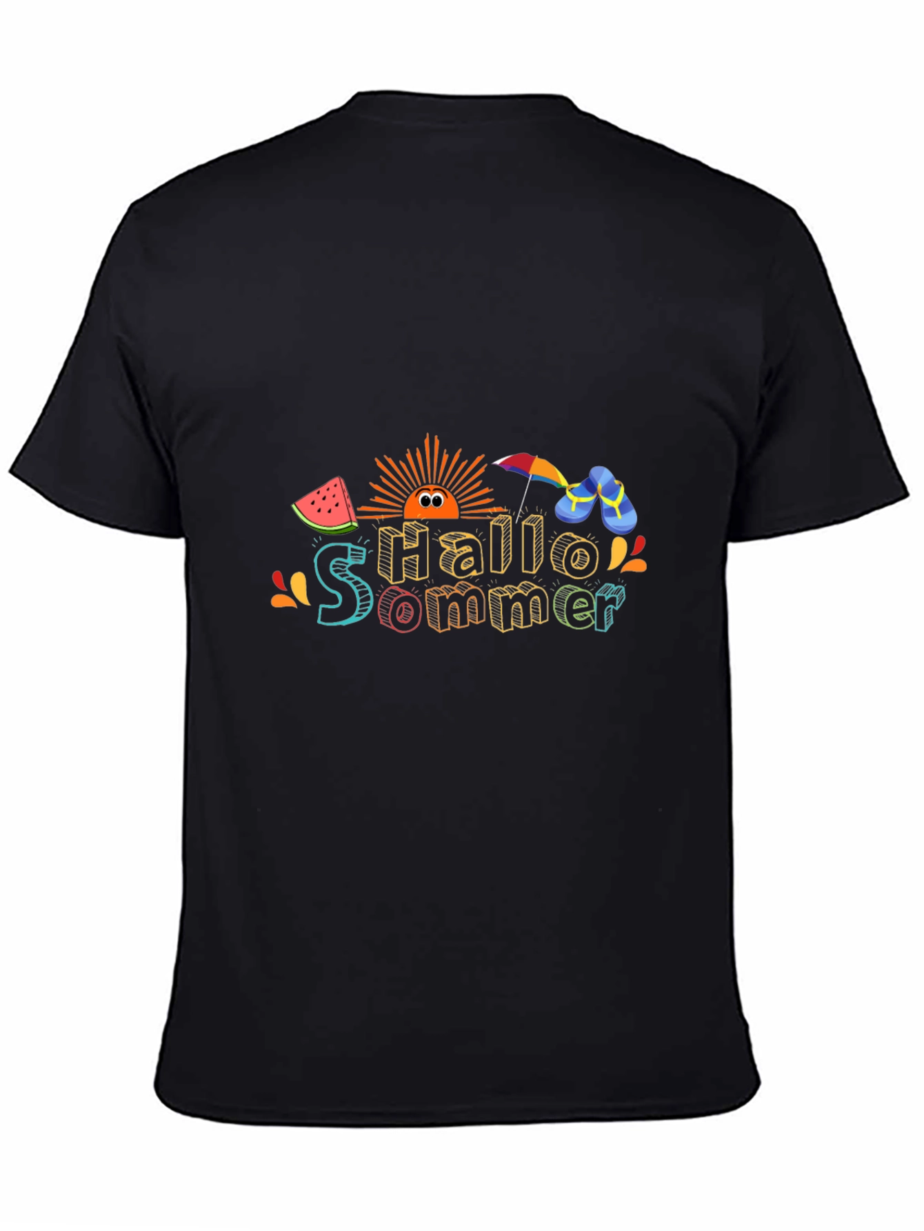 Fun Summer Vibes Black T-Shirt