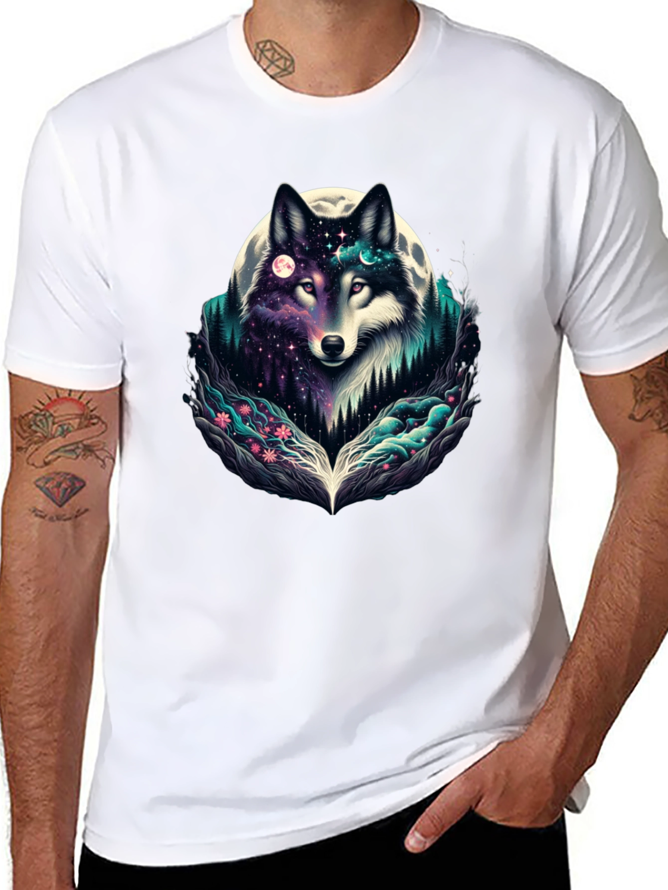 Mystic Wolf Moon Graphic Tee