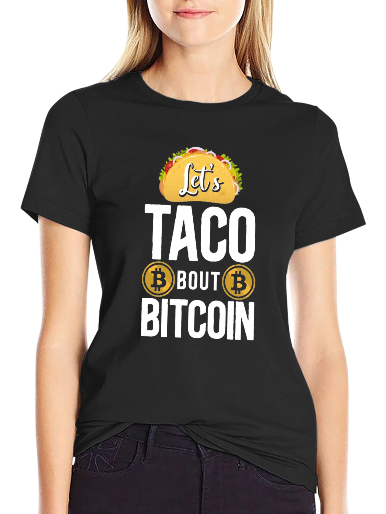 Lets Taco Bout Bitcoin T-Shirt Cryptocurrency Tee