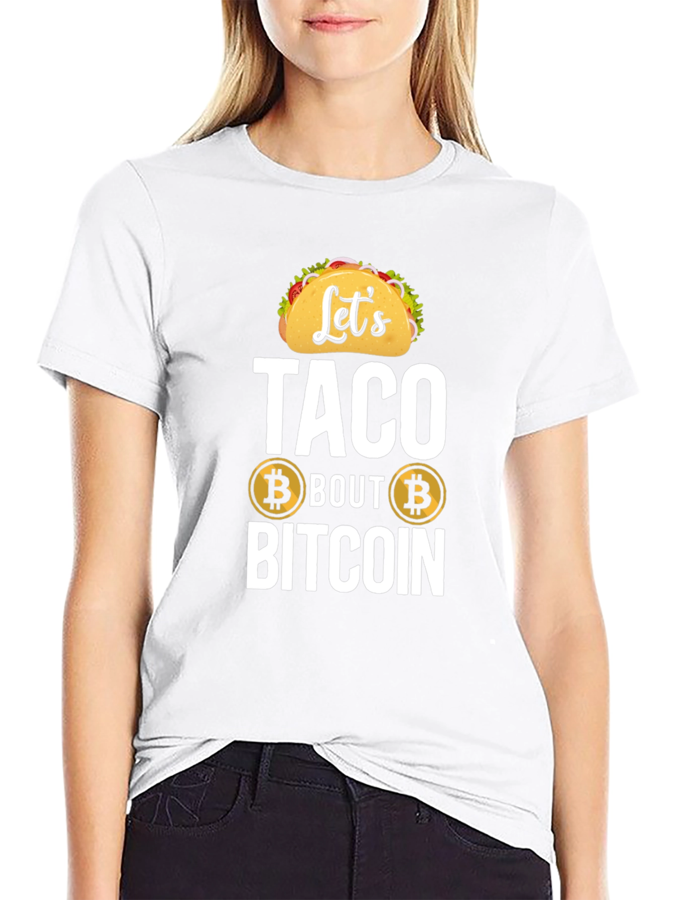 Lets Taco Bout Bitcoin T-Shirt Cryptocurrency Tee