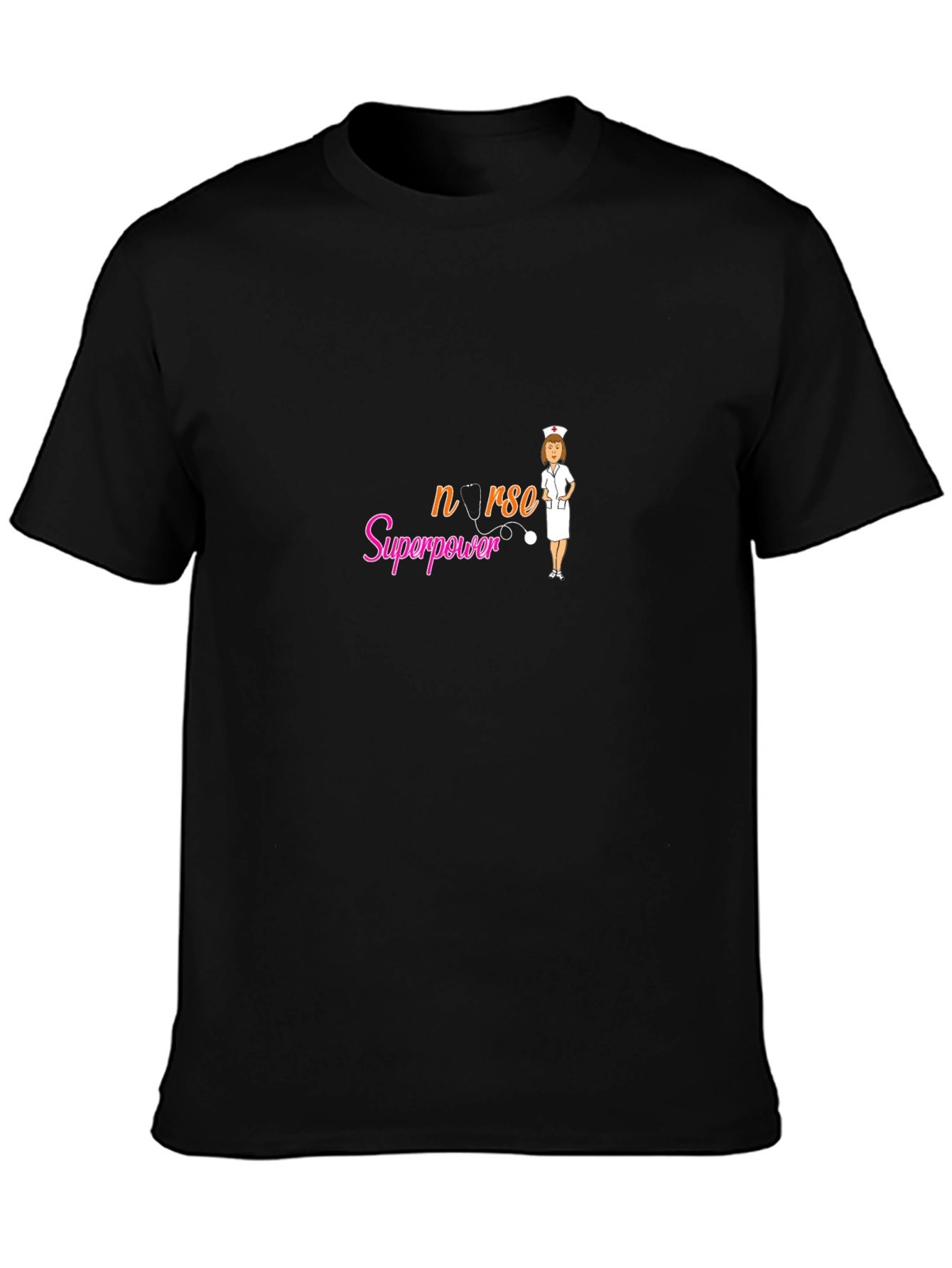 Nurse Superpower Black T-Shirt