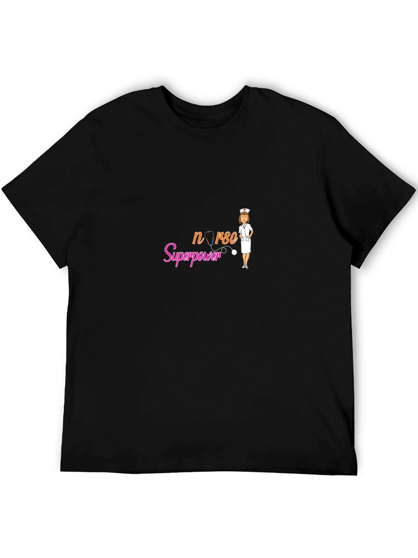 Nurse Superpower Black T-Shirt