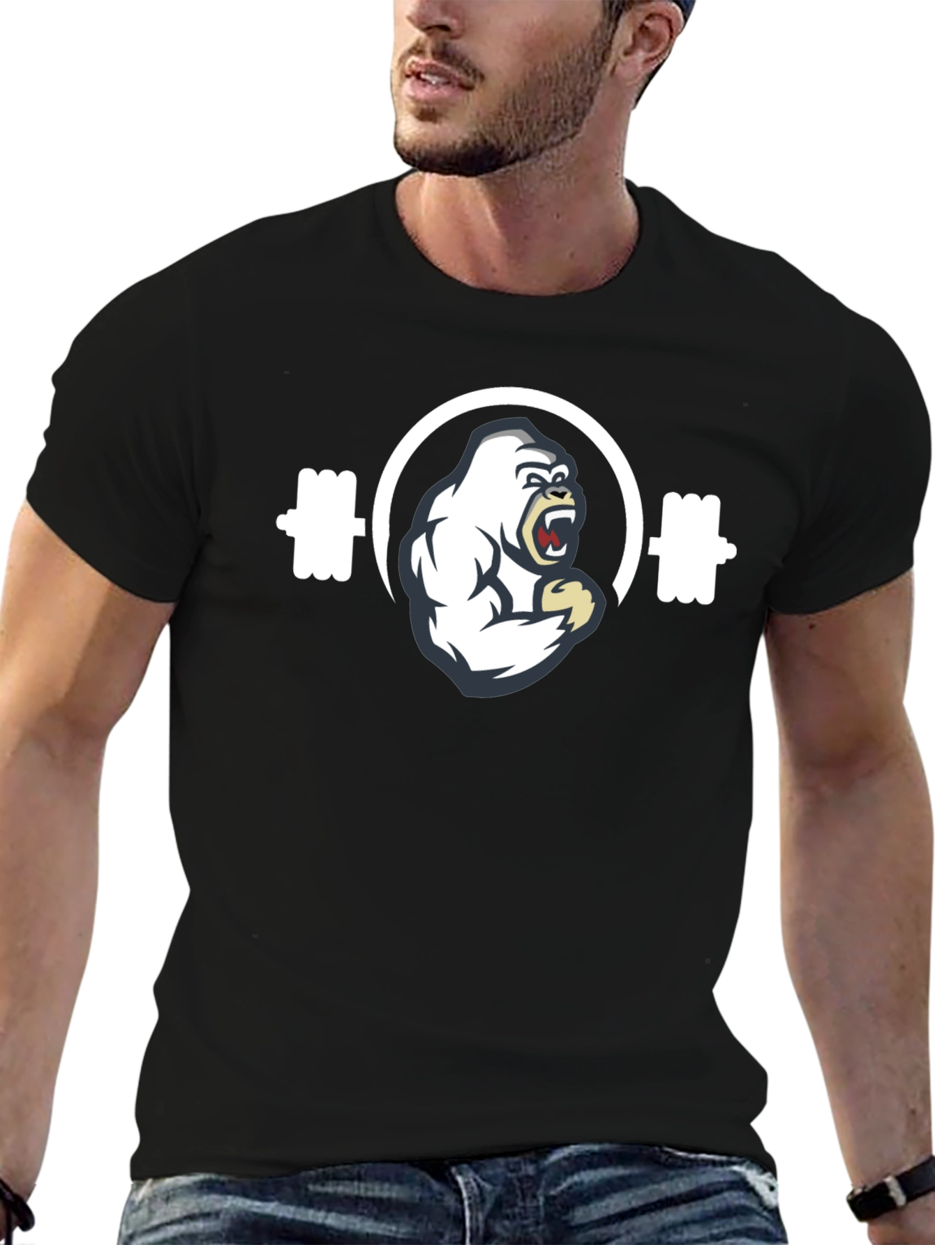 Gorilla Gym T-Shirt - Black Fitness Tee