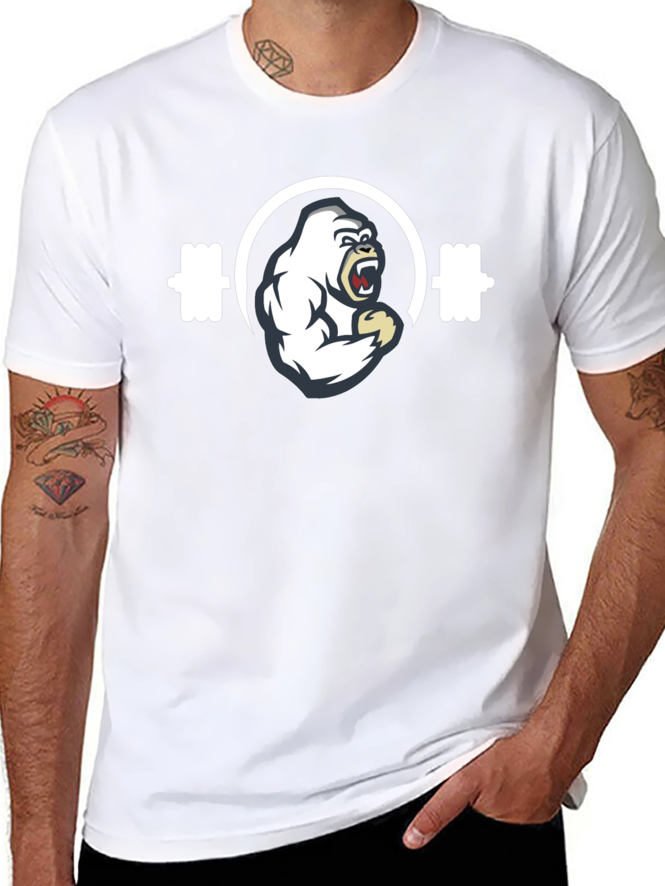 Gorilla Gym T-Shirt - Black Fitness Tee