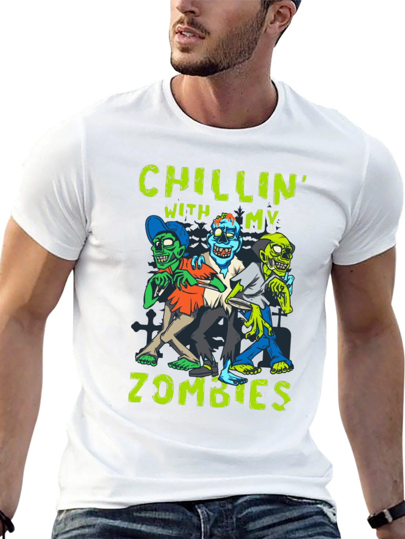 Chillin With My Zombies Graphic T-Shirt