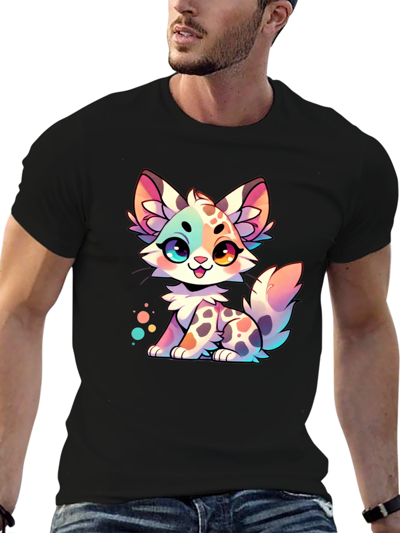 Cute Cartoon Kitten Graphic Tee