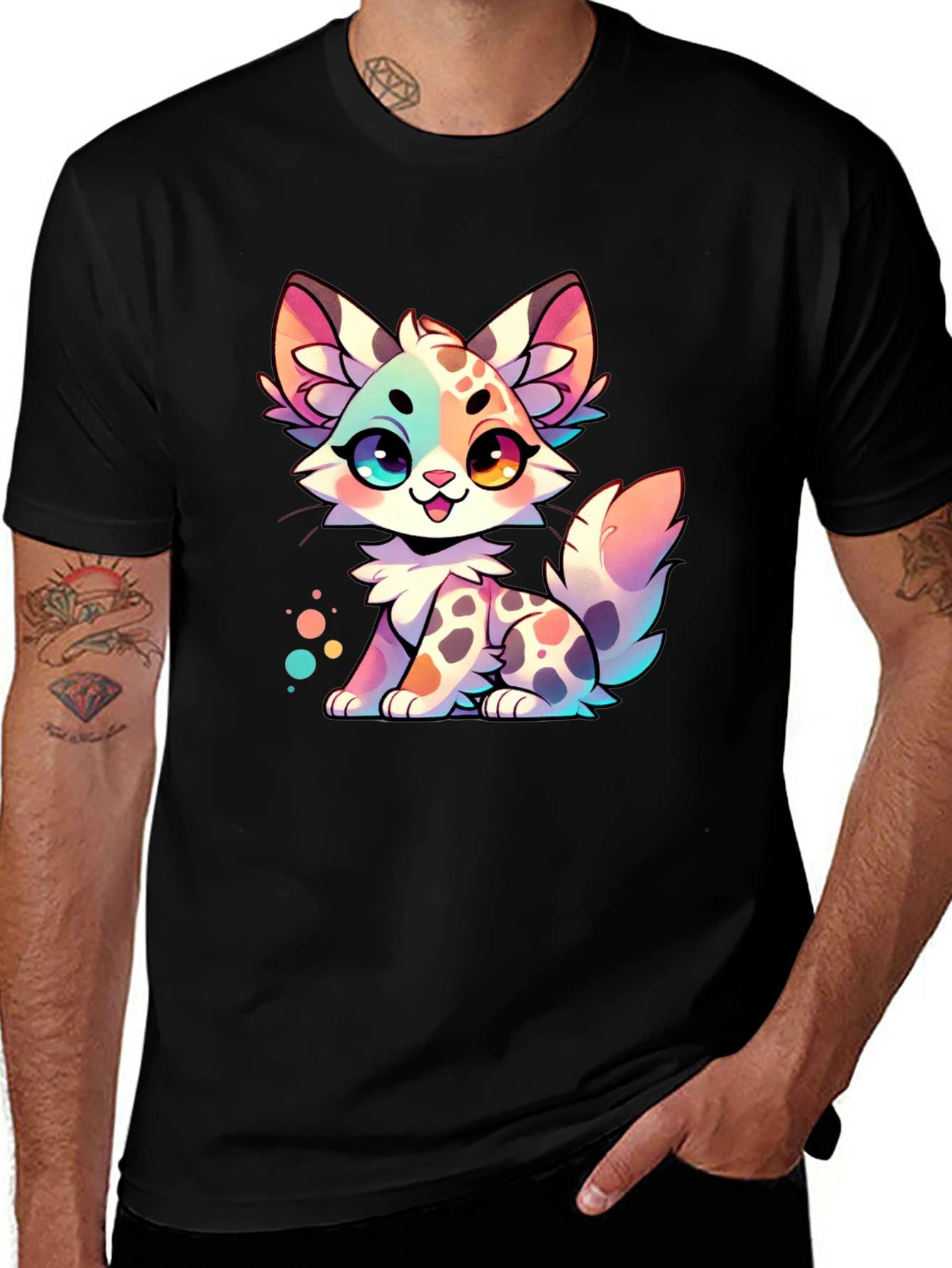 Cute Cartoon Kitten Graphic Tee