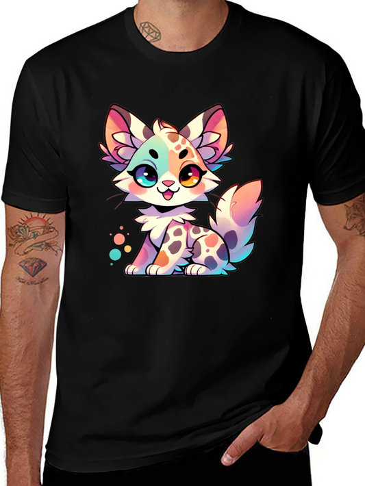 Cute Cartoon Kitten Graphic Tee