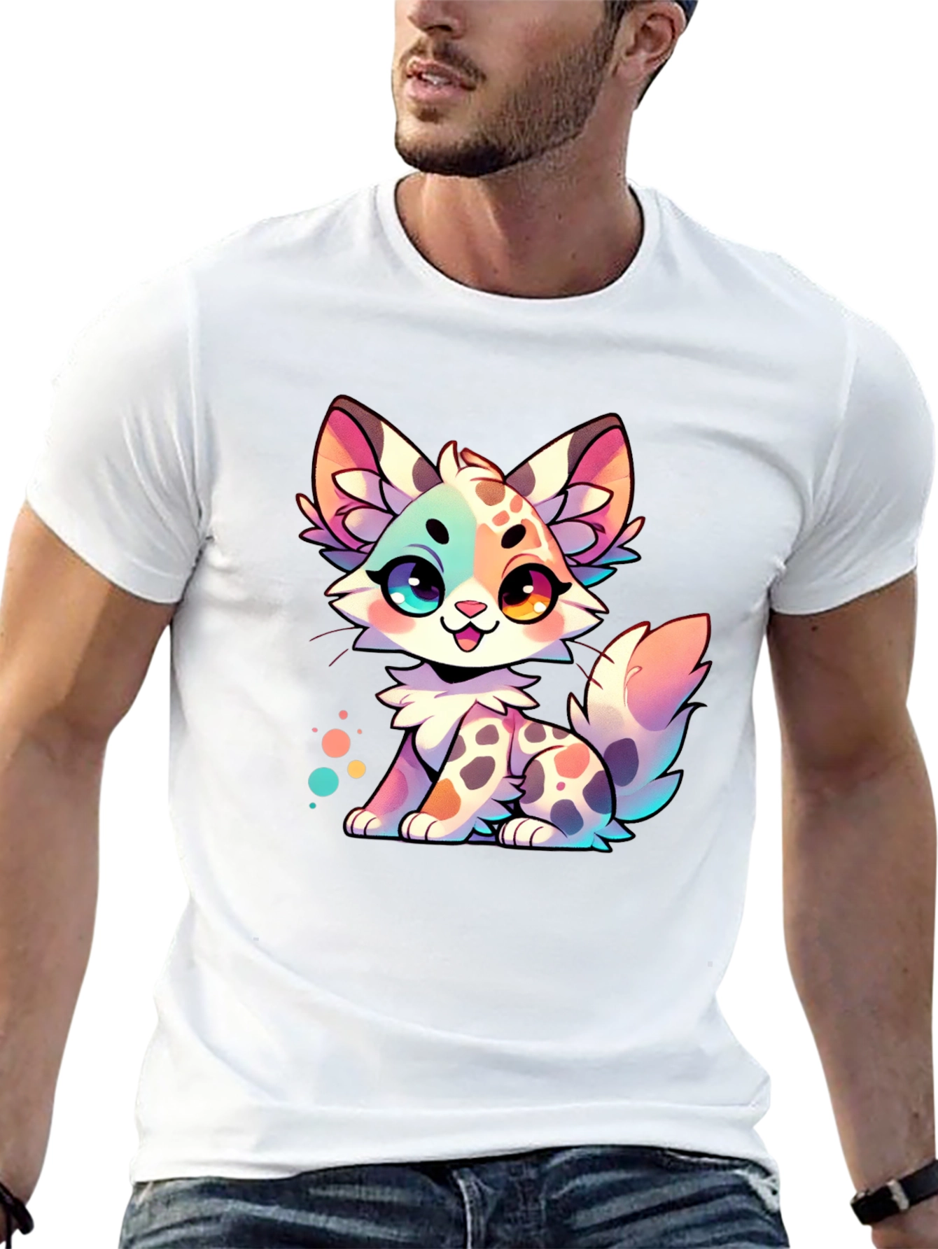 Cute Cartoon Kitten Graphic Tee