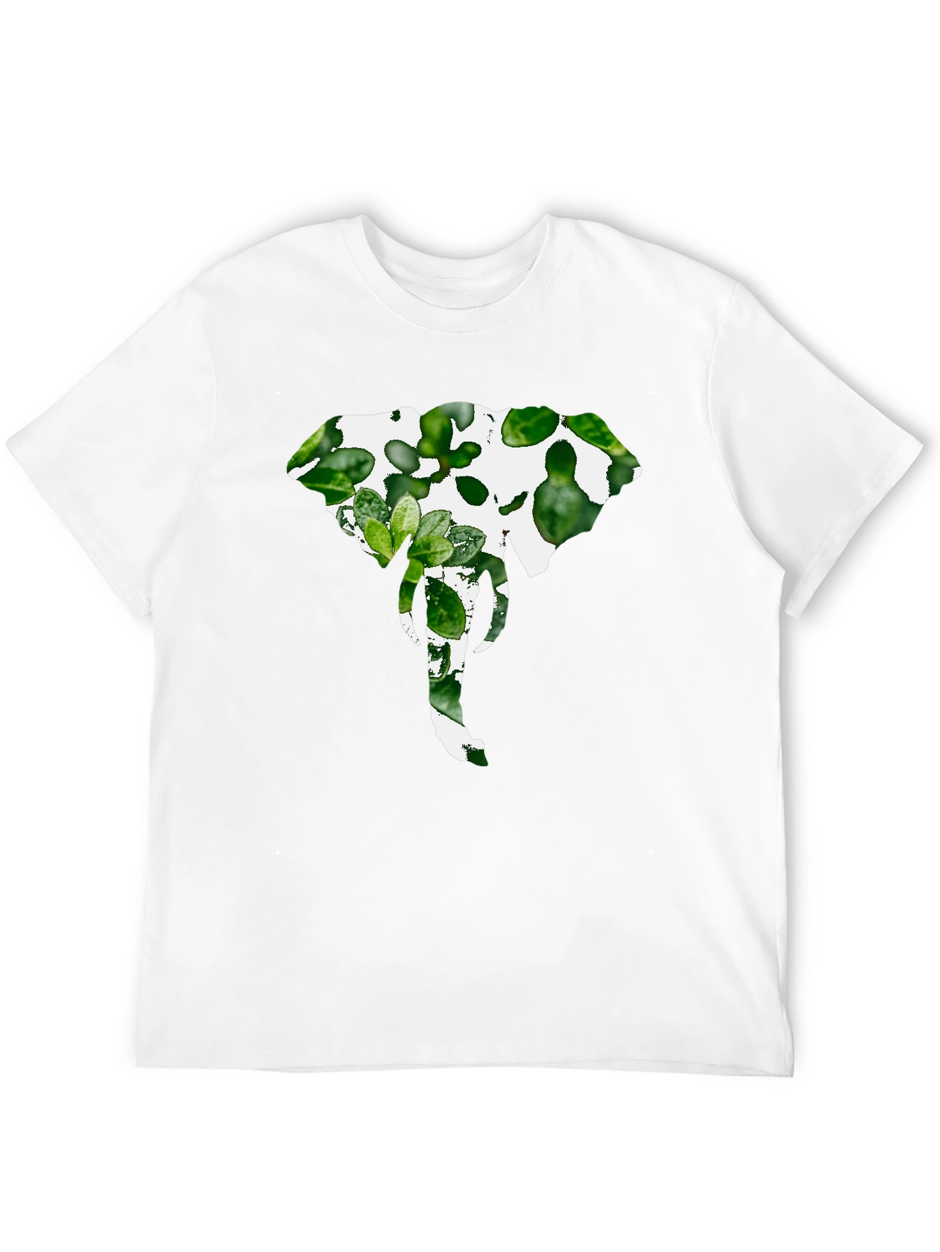 Elephant Plant Graphic Tee - Stylish Black Shirt