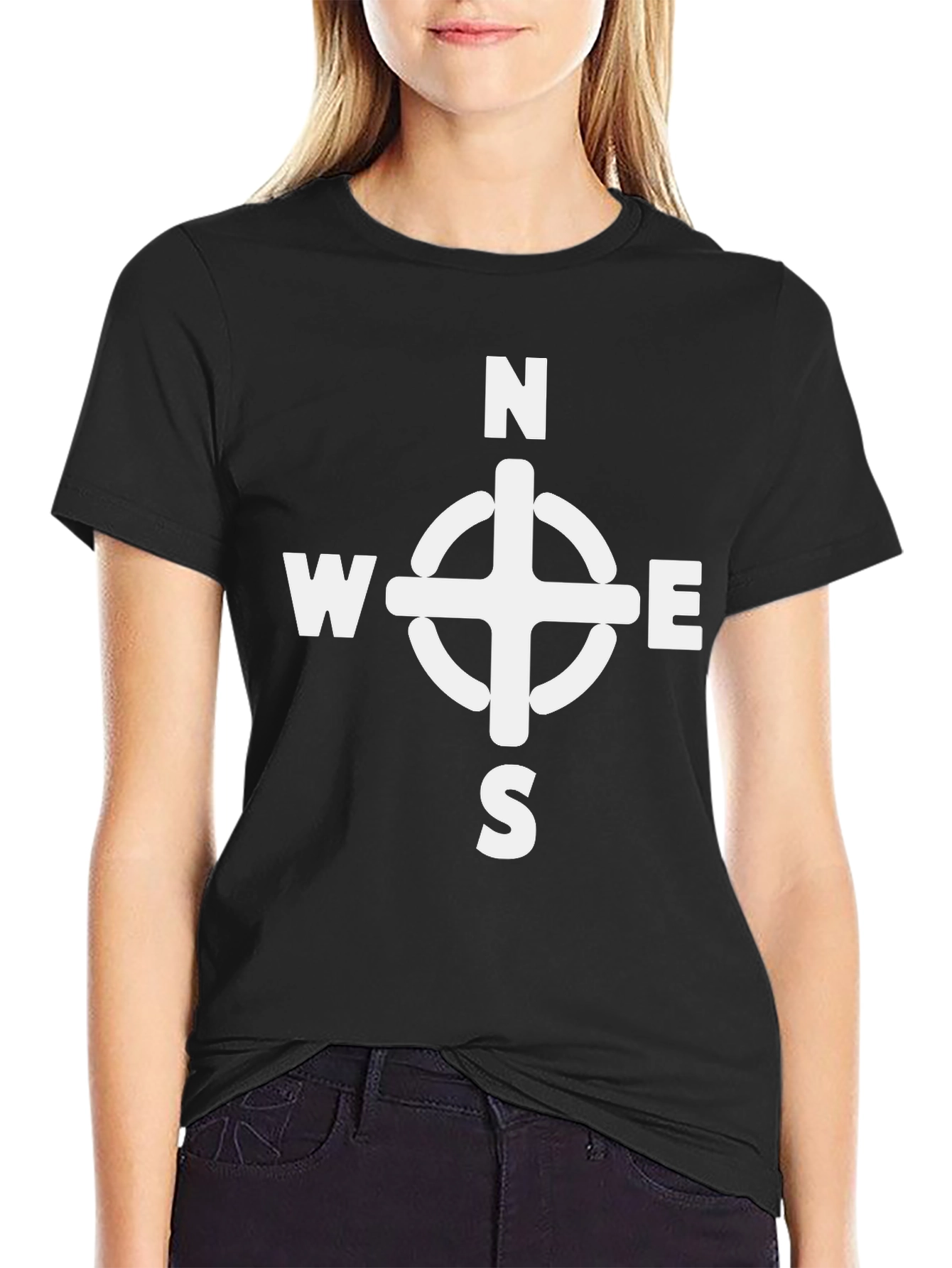Compass Rose Graphic Tee - Stylish Direction