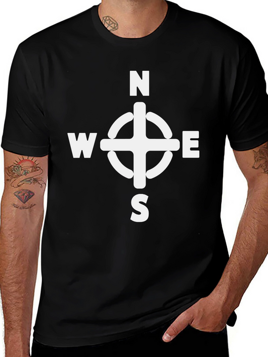 Compass Rose Graphic Tee - Stylish Direction