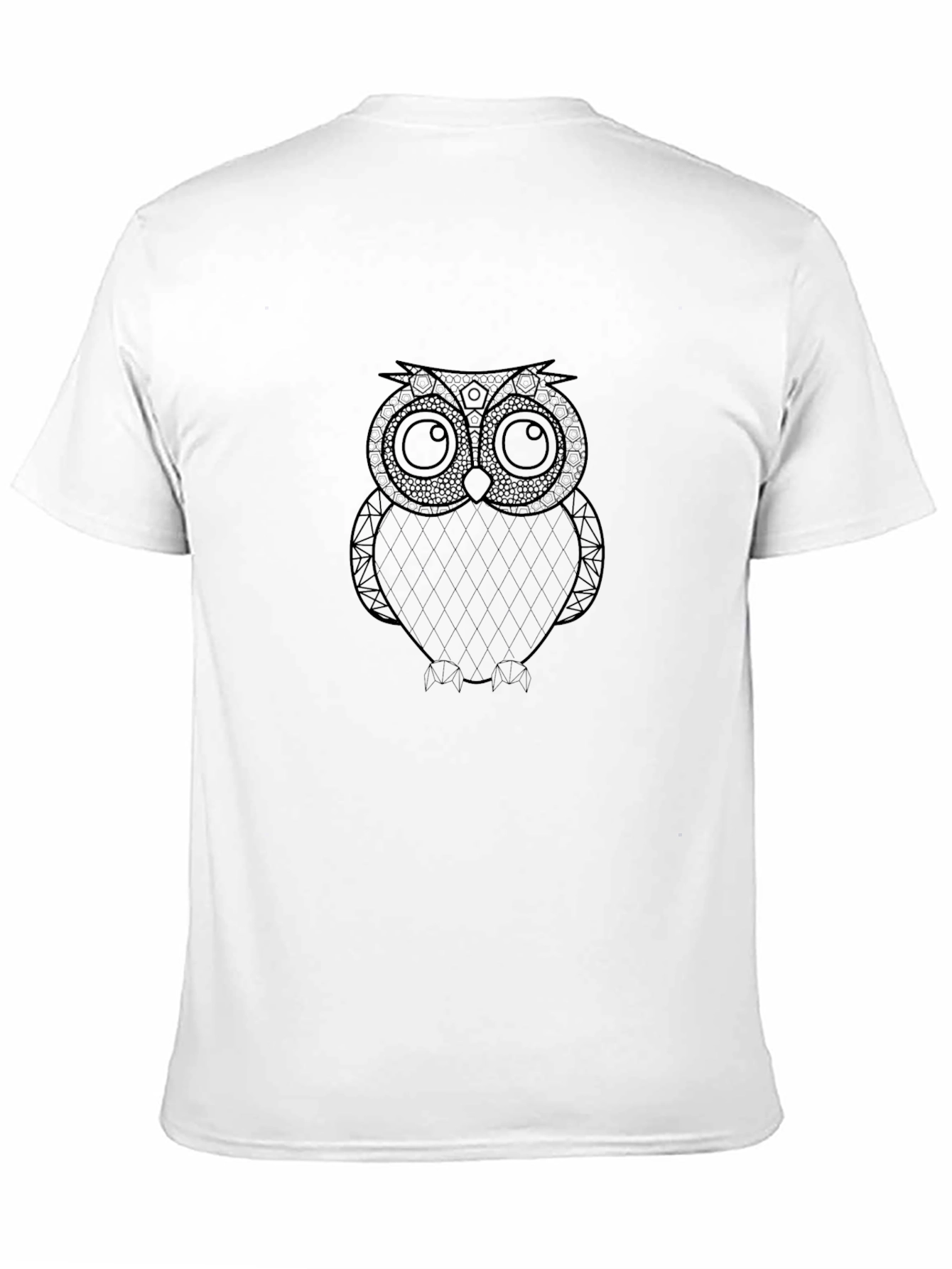 Mens Black Owl Graphic Tee - Casual Comfort