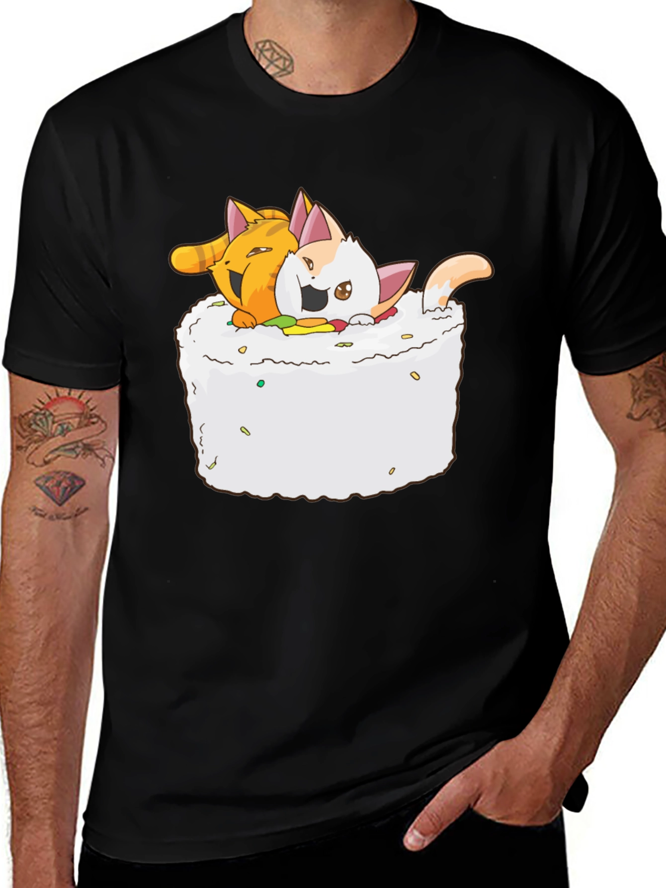 Sushi Cats T-Shirt - Cute Kawaii Graphic Tee