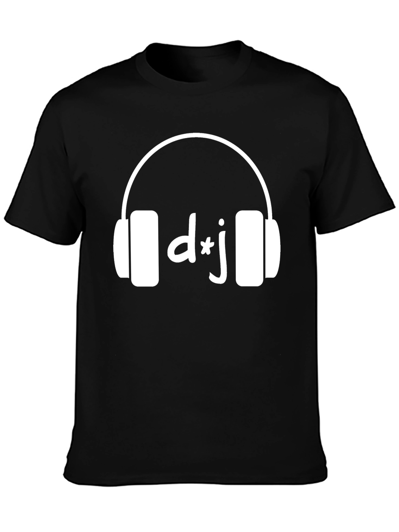 DJ Headphones Graphic T-Shirt - Black