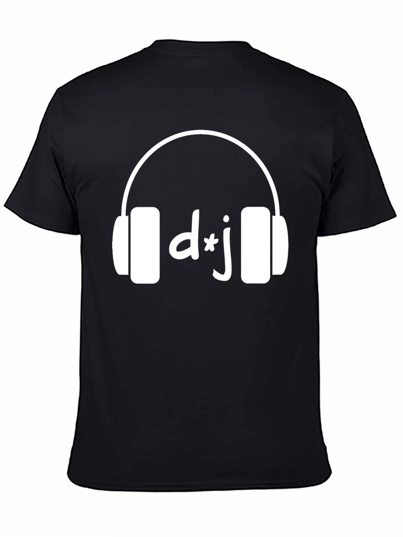 DJ Headphones Graphic T-Shirt - Black