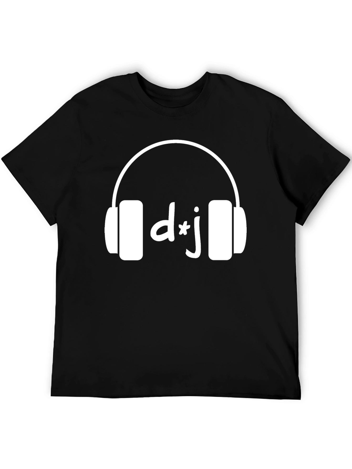 DJ Headphones Graphic T-Shirt - Black