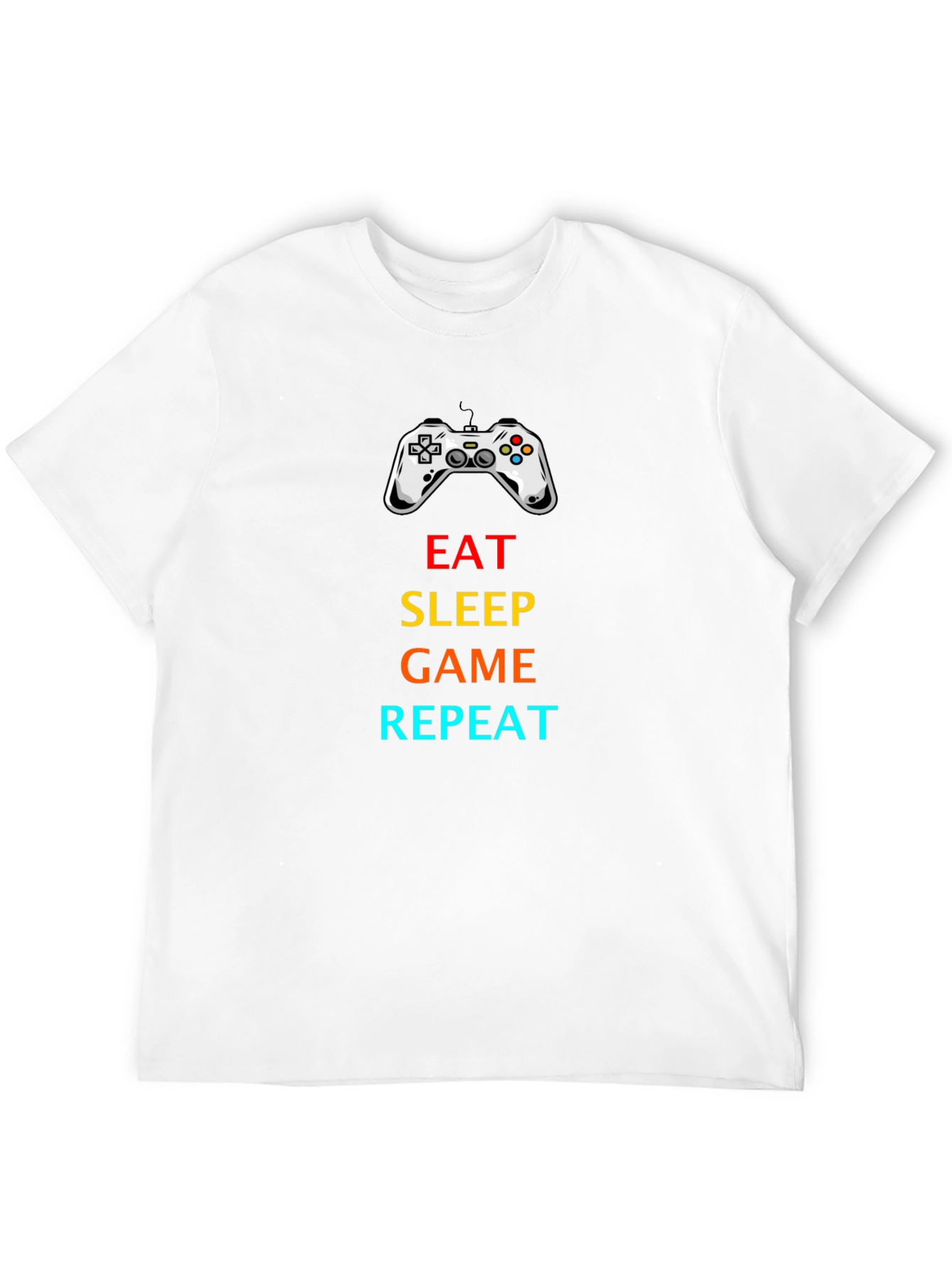 Eat Sleep Game Repeat Black T-Shirt