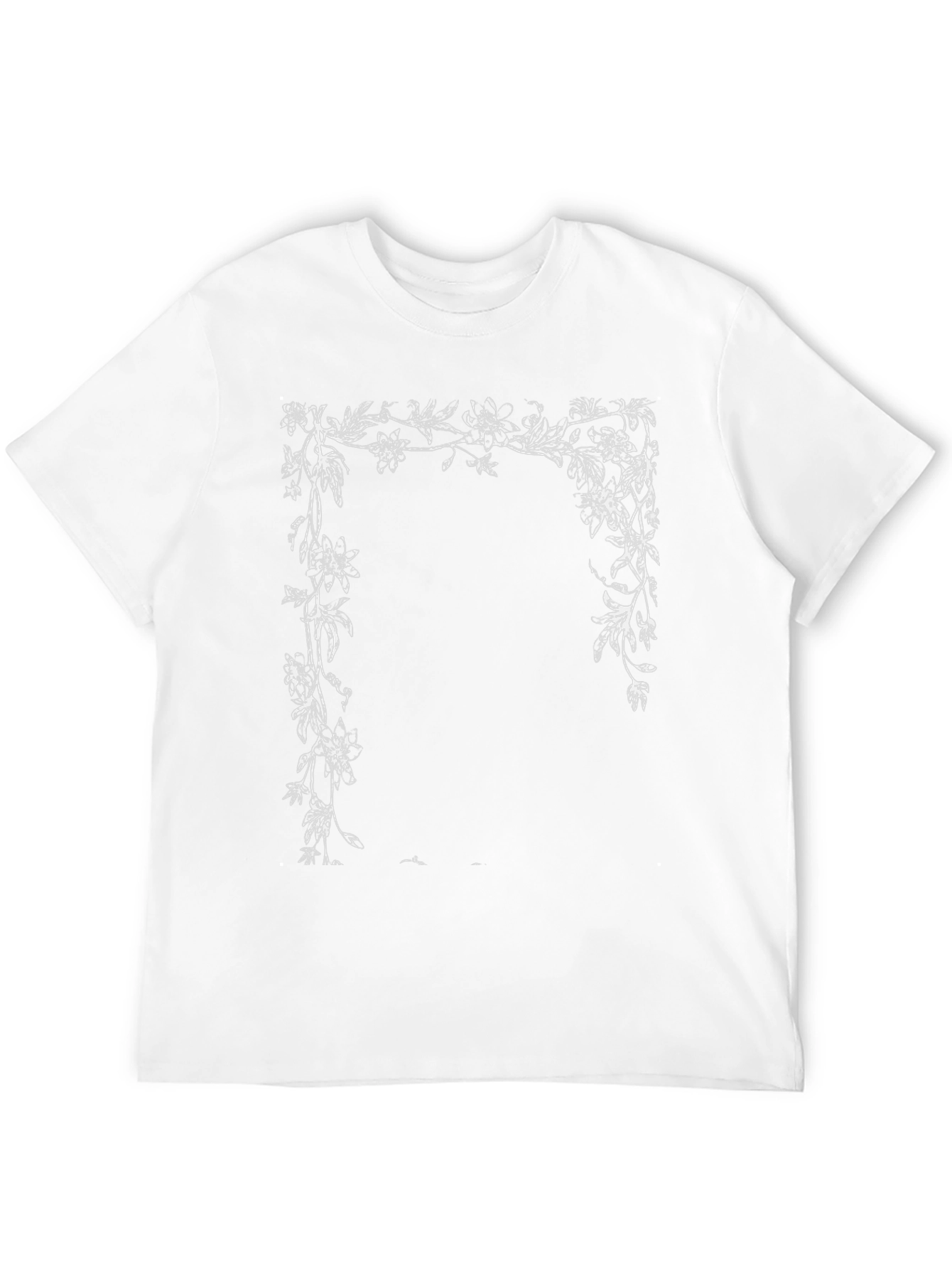 Floral Frame Black Graphic Tee