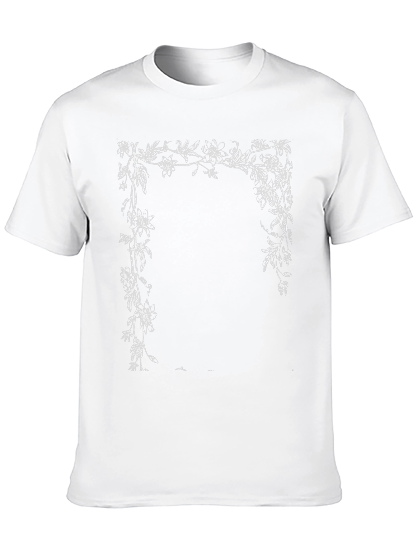 Floral Frame Black Graphic Tee