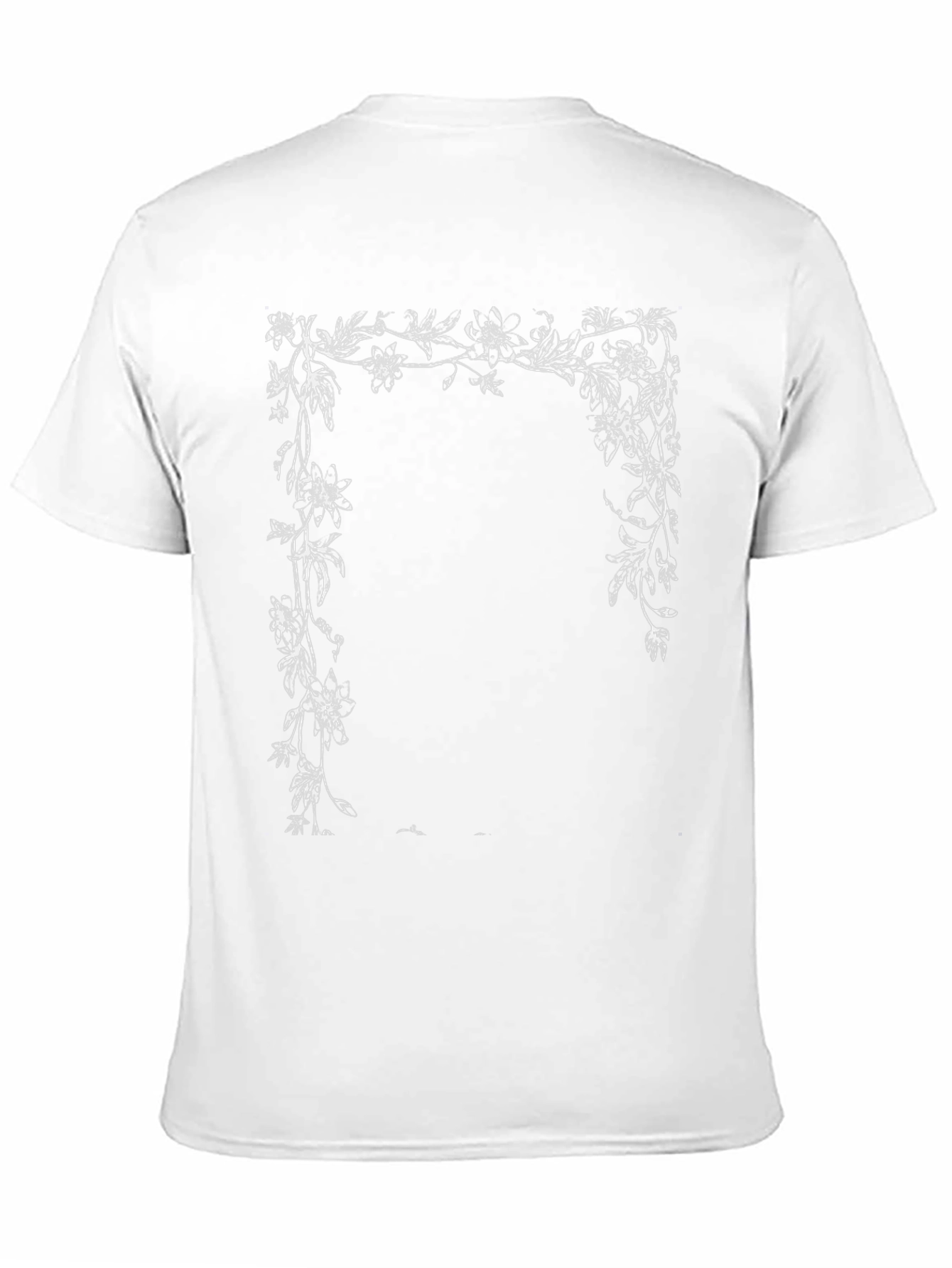 Floral Frame Black Graphic Tee
