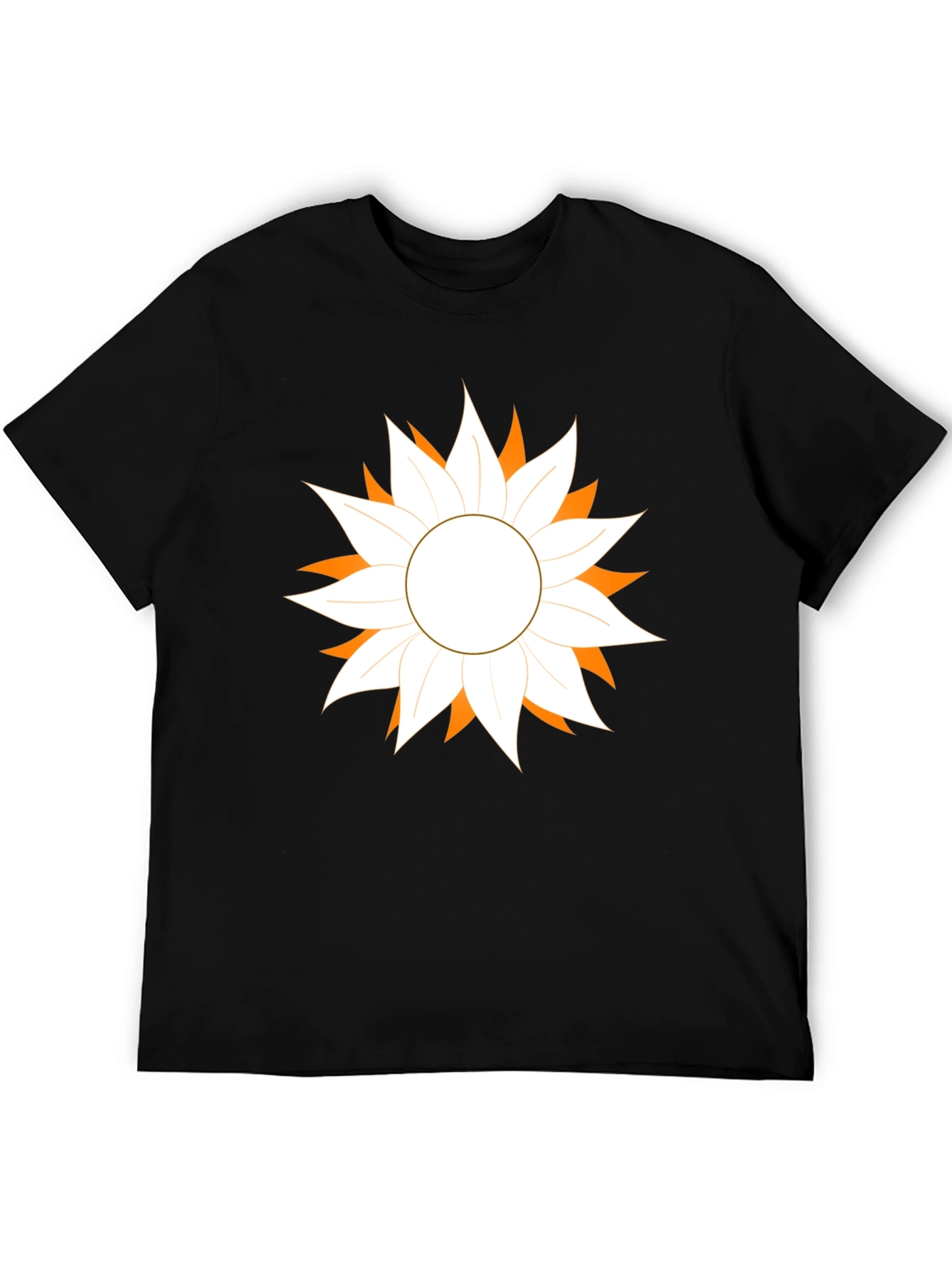 Stylish Black T-Shirt with Floral Graphic Design