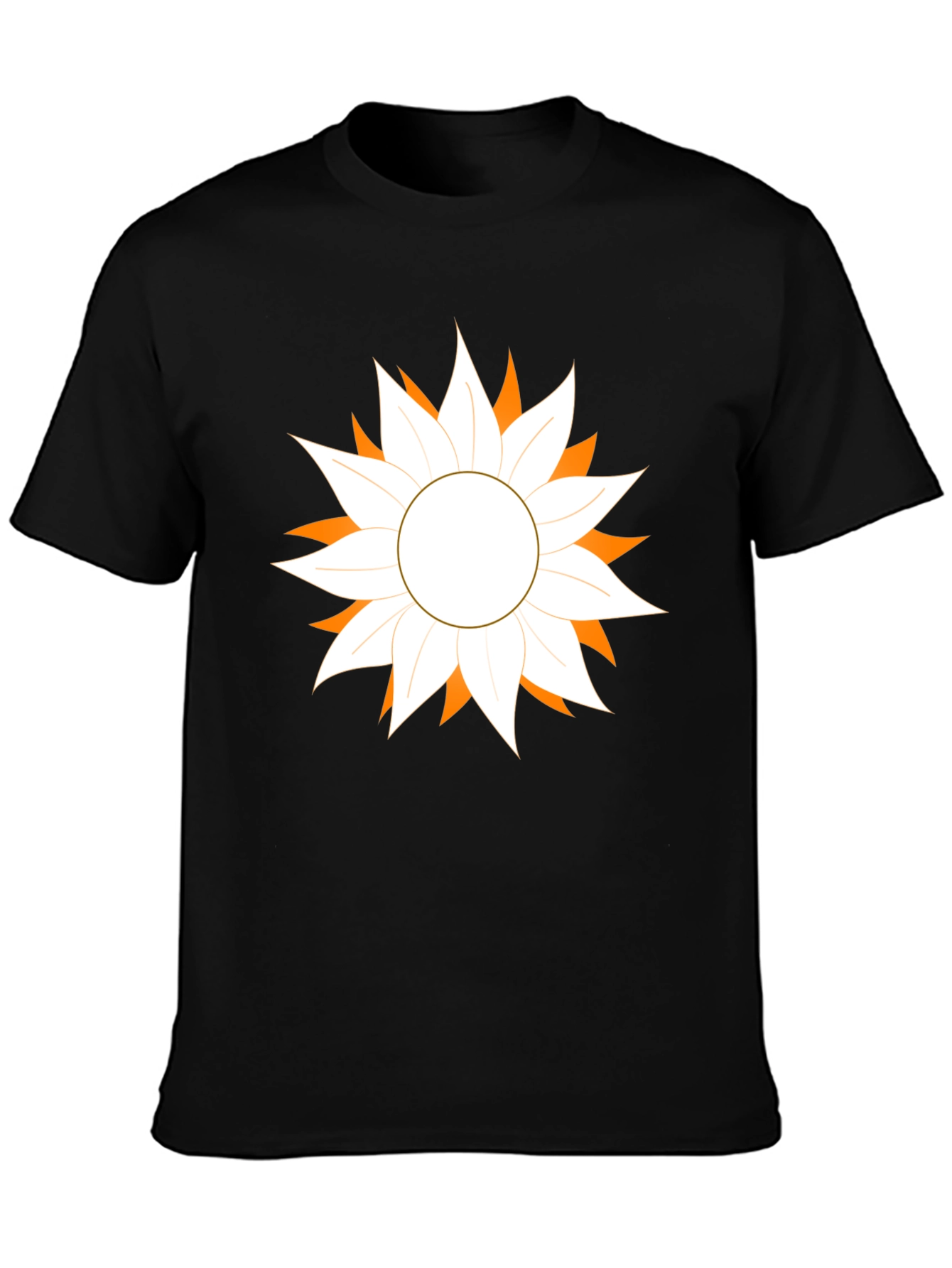 Stylish Black T-Shirt with Floral Graphic Design