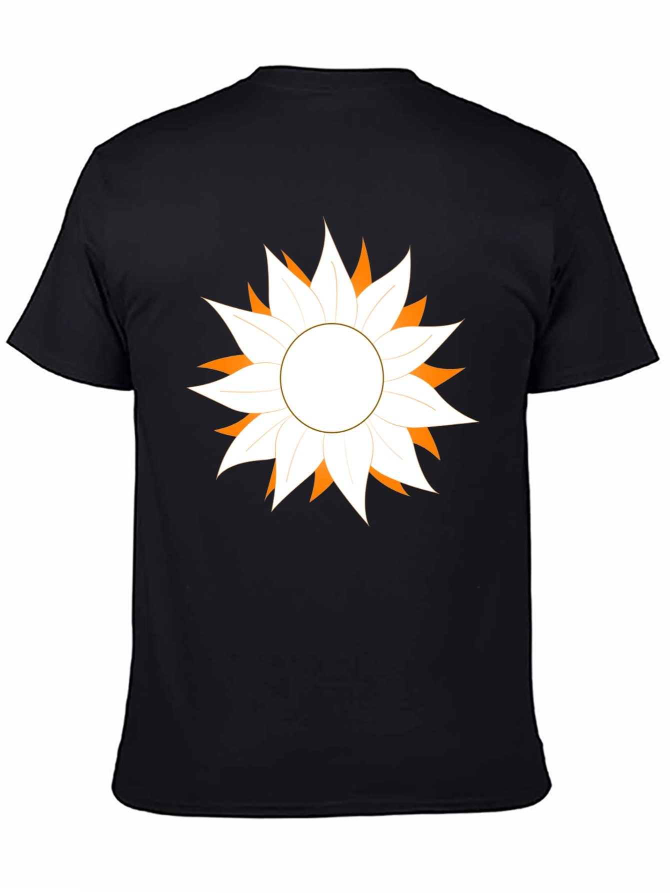 Stylish Black T-Shirt with Floral Graphic Design
