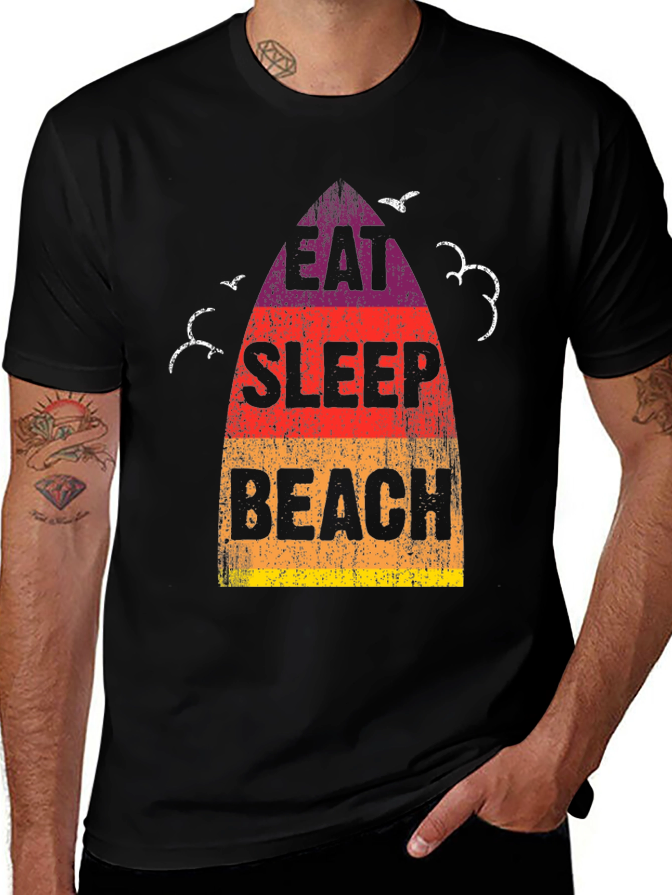 Eat Sleep Beach Graphic Tee