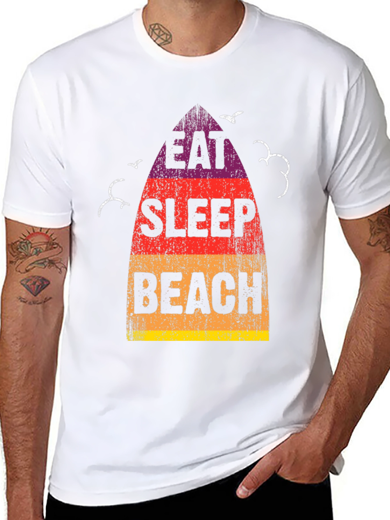Eat Sleep Beach Graphic Tee