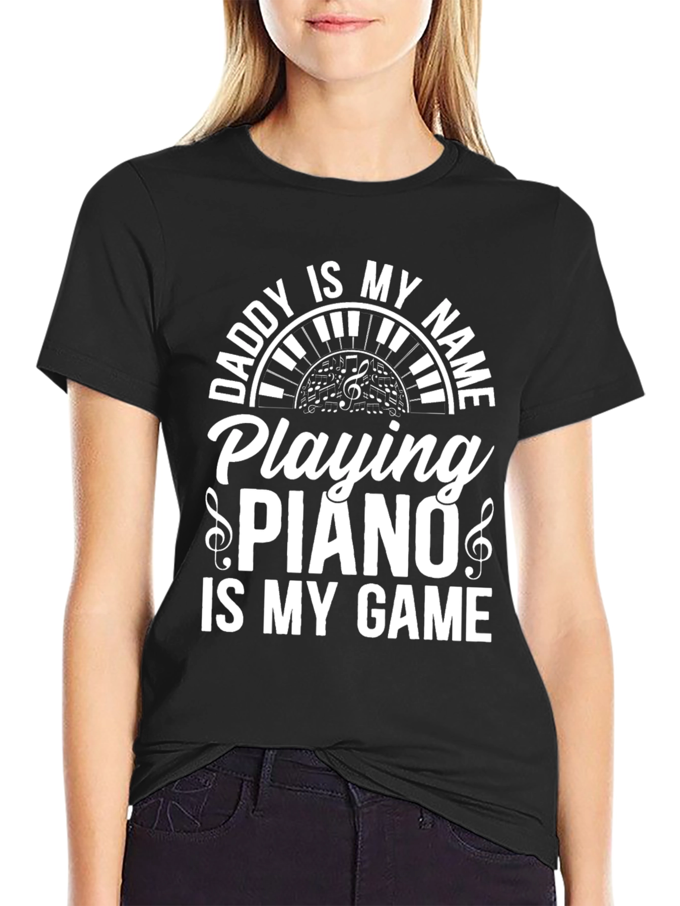 Daddy is My Name Piano Player Graphic T-Shirt