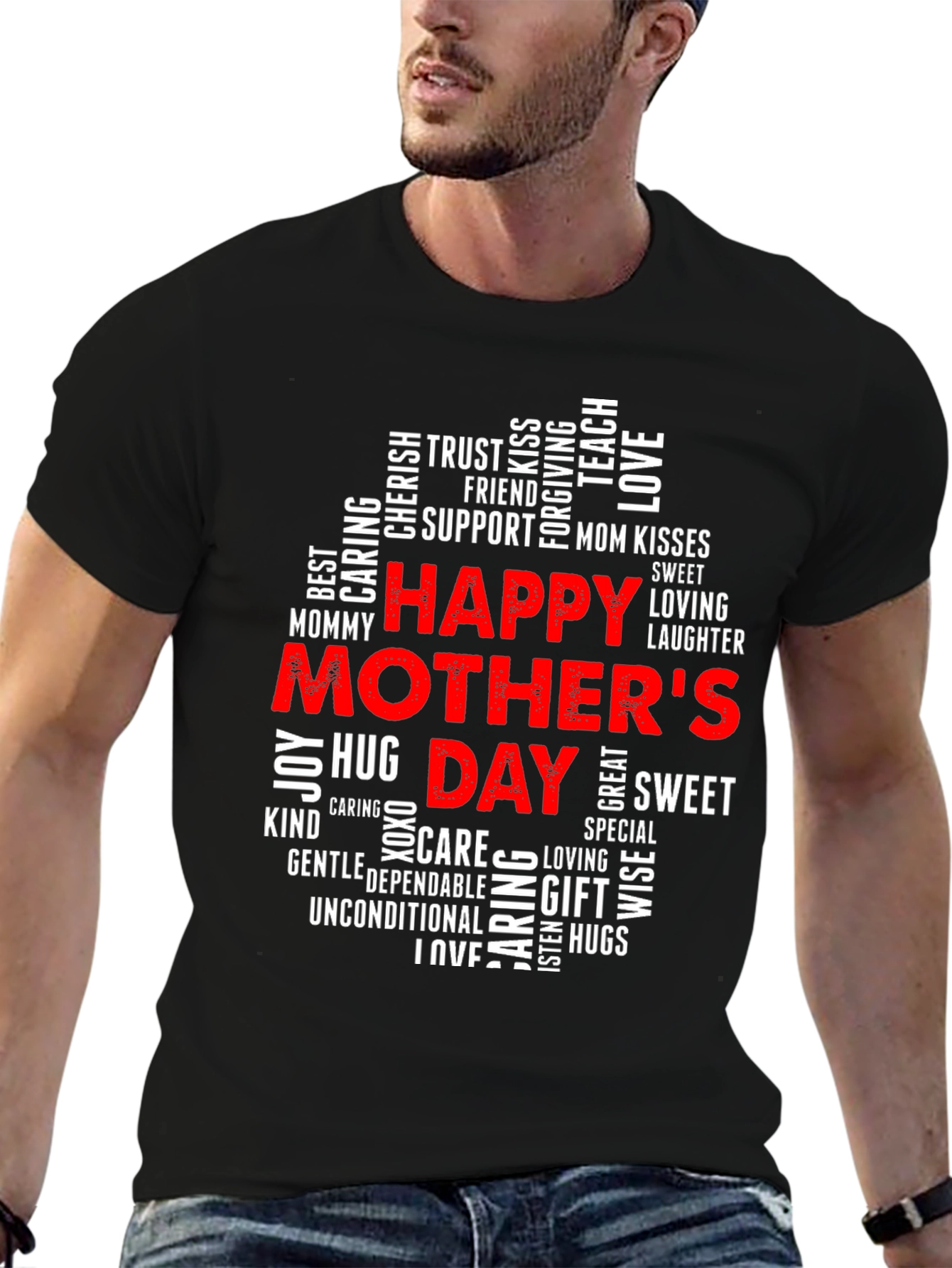 Happy Mothers Day Word Cloud T-Shirt