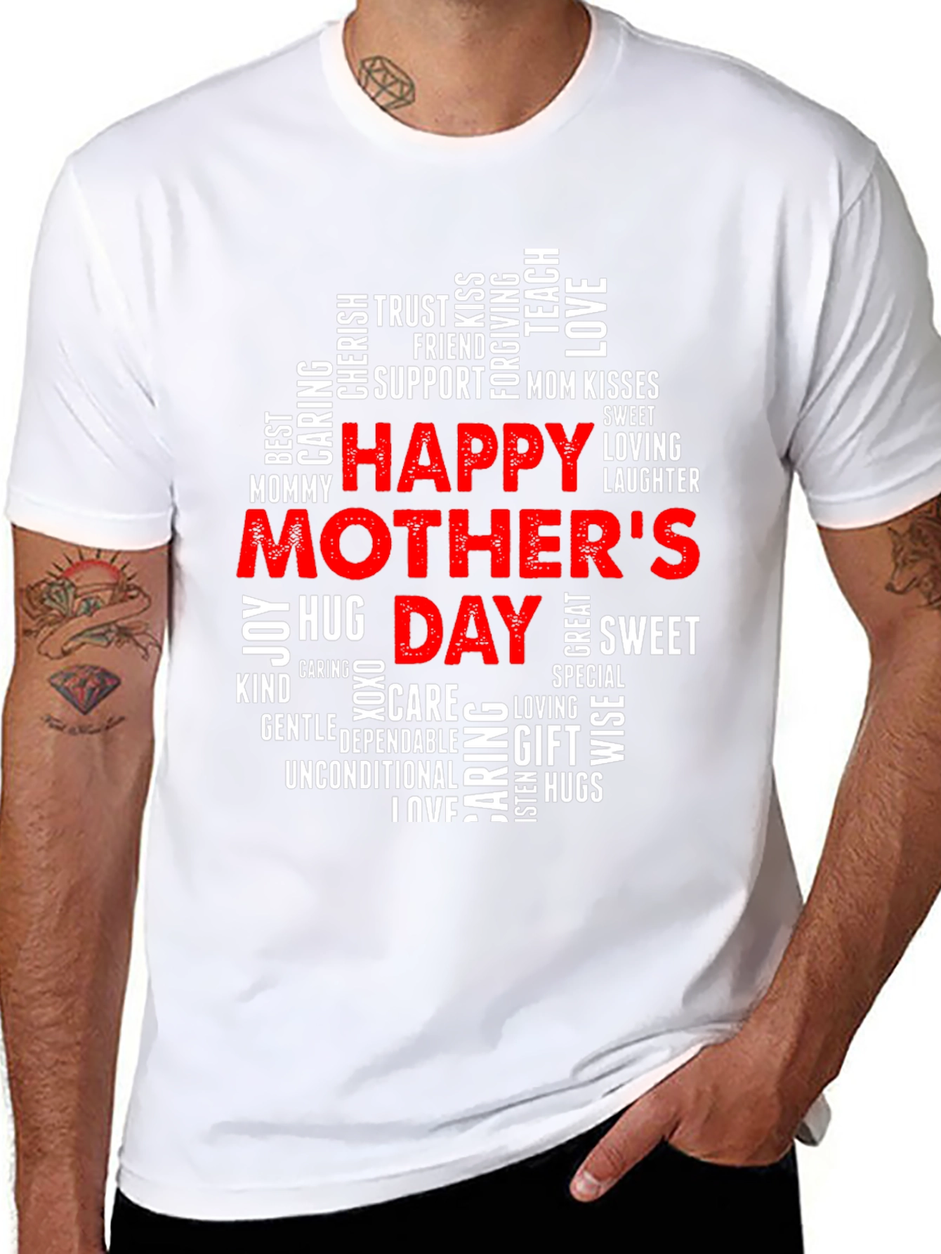 Happy Mothers Day Word Cloud T-Shirt