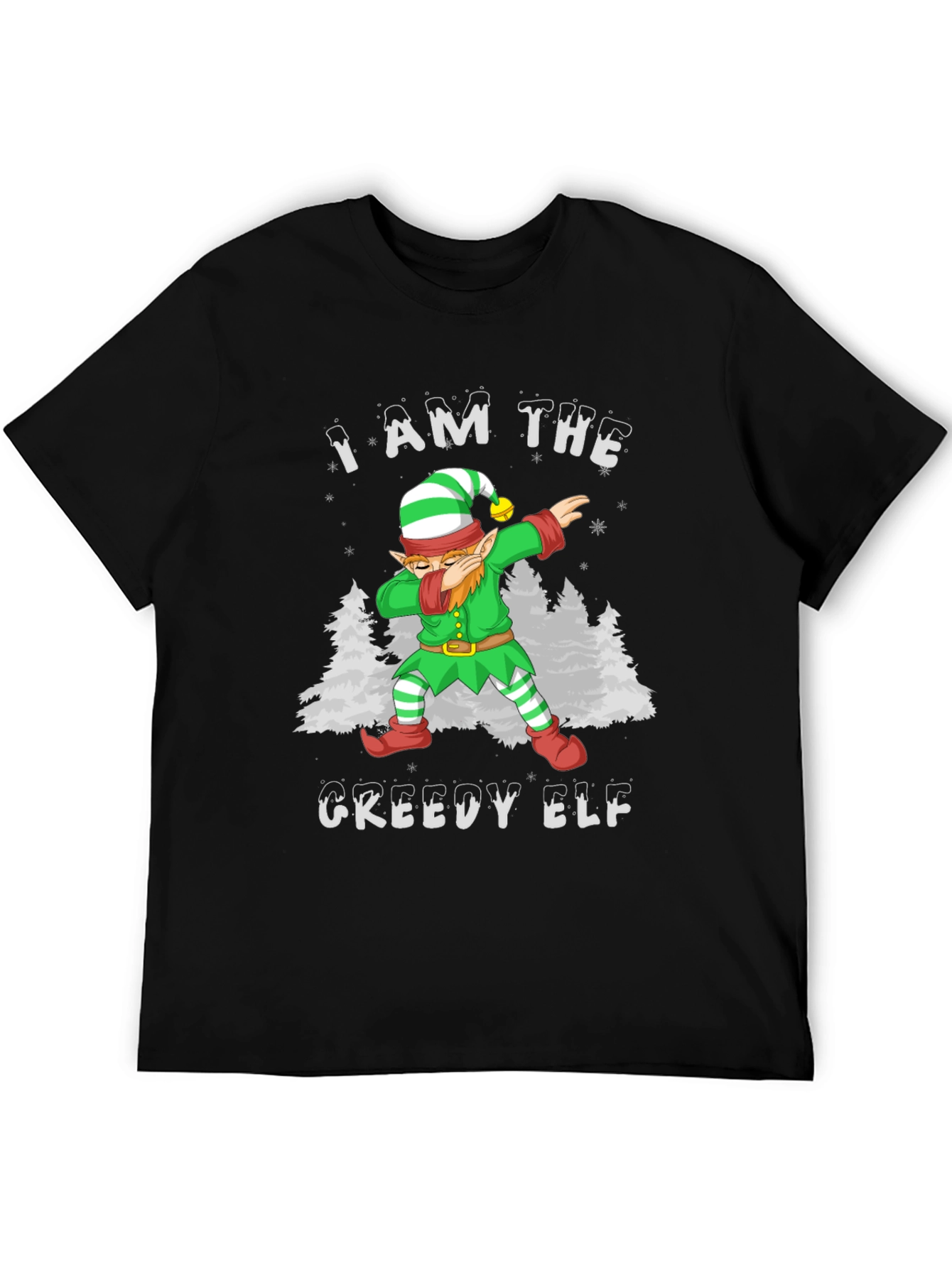 Greedy Elf Christmas T-Shirt - Dabbing Holiday Tee