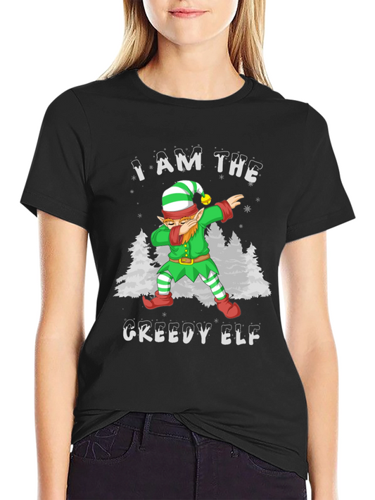 Greedy Elf Christmas T-Shirt - Dabbing Holiday Tee