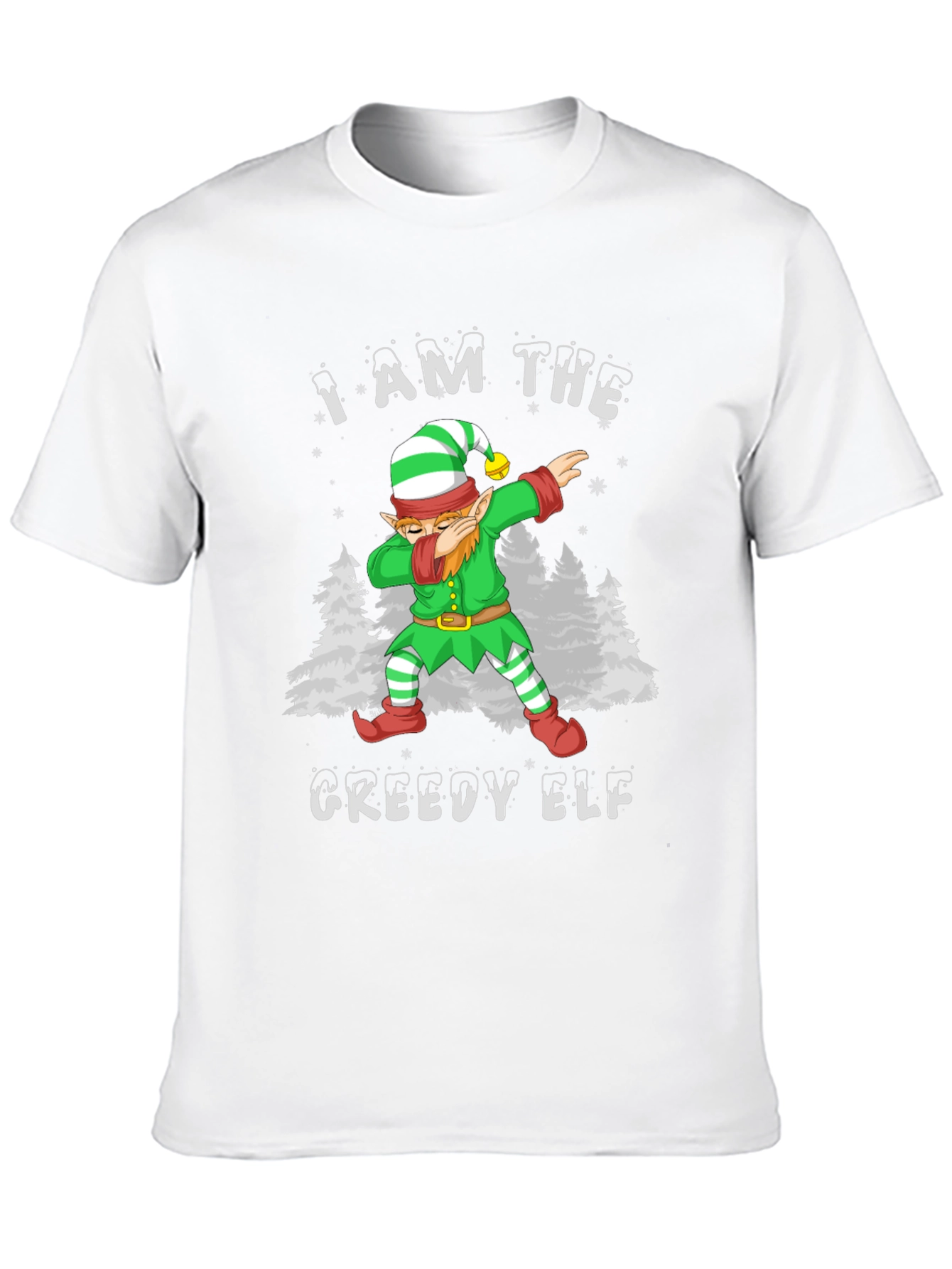 Greedy Elf Christmas T-Shirt - Dabbing Holiday Tee
