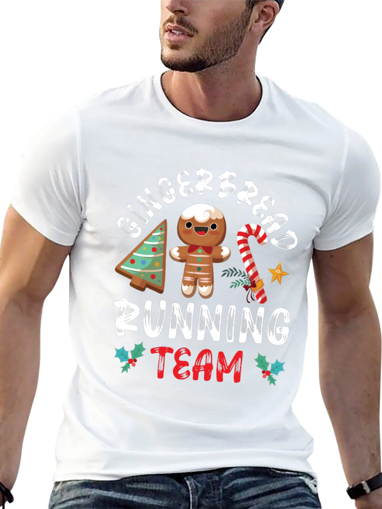 Gingerbread Running Team Holiday T-Shirt