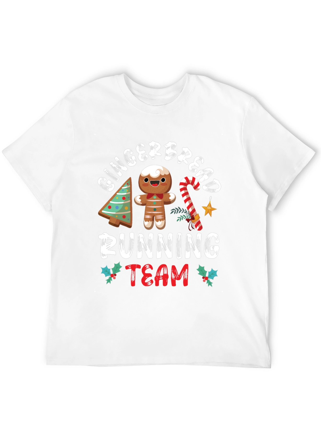 Gingerbread Running Team Holiday T-Shirt